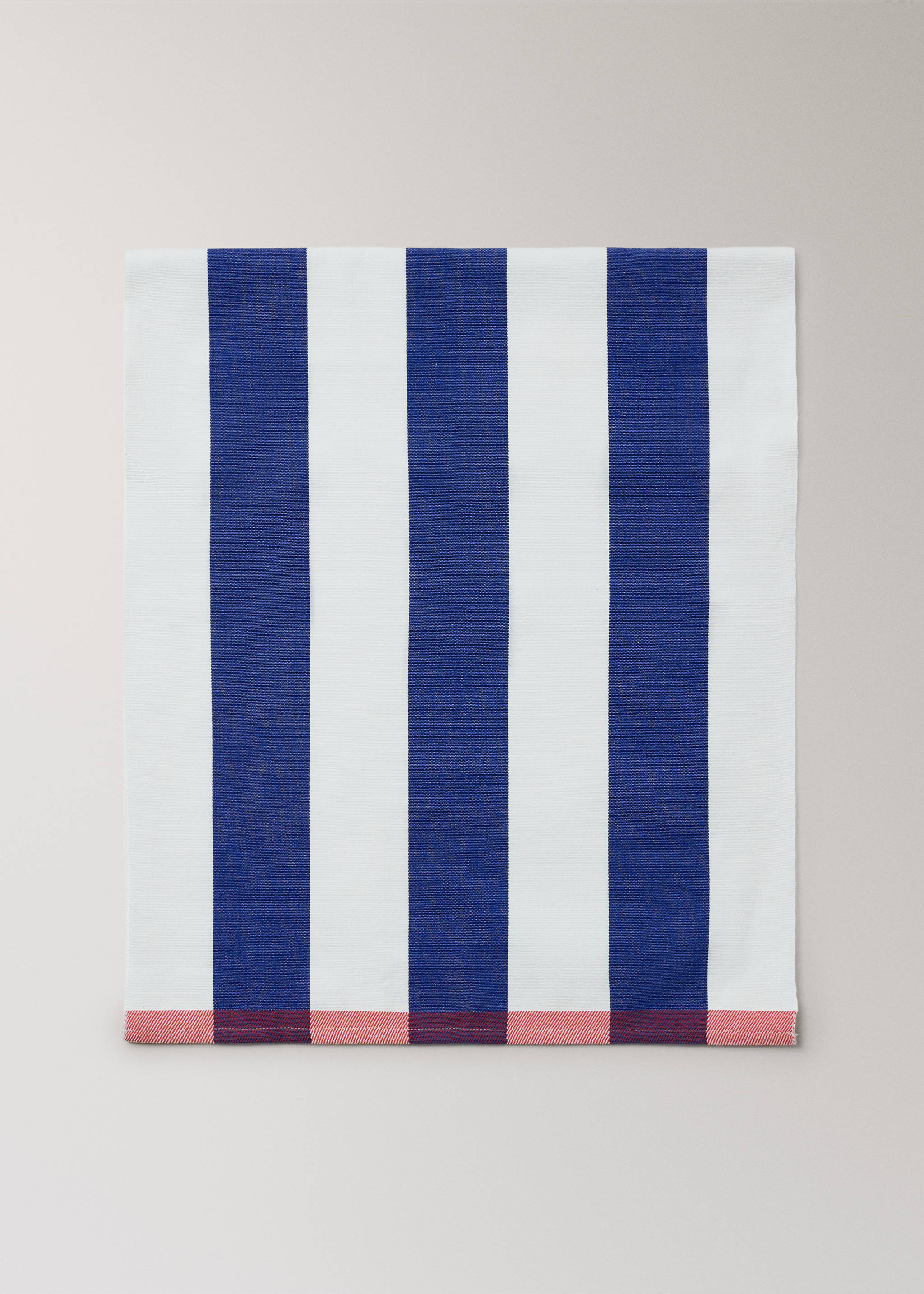 100% cotton table runner yarn dyed stripes - Article without model, Blue. Ref: 27062553-00.