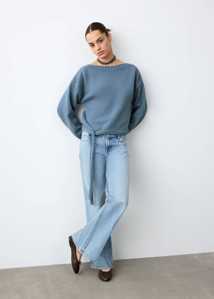 Fine-knit sweater — Blue
