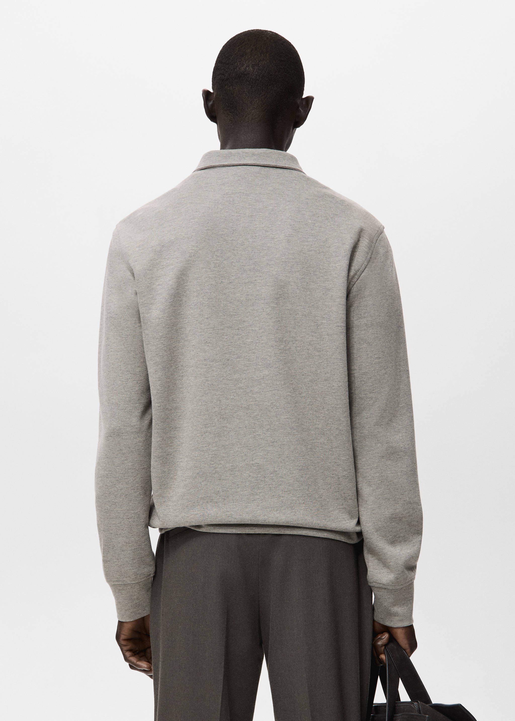 Regular-fit zip-neck sweatshirt - Reverse of the article