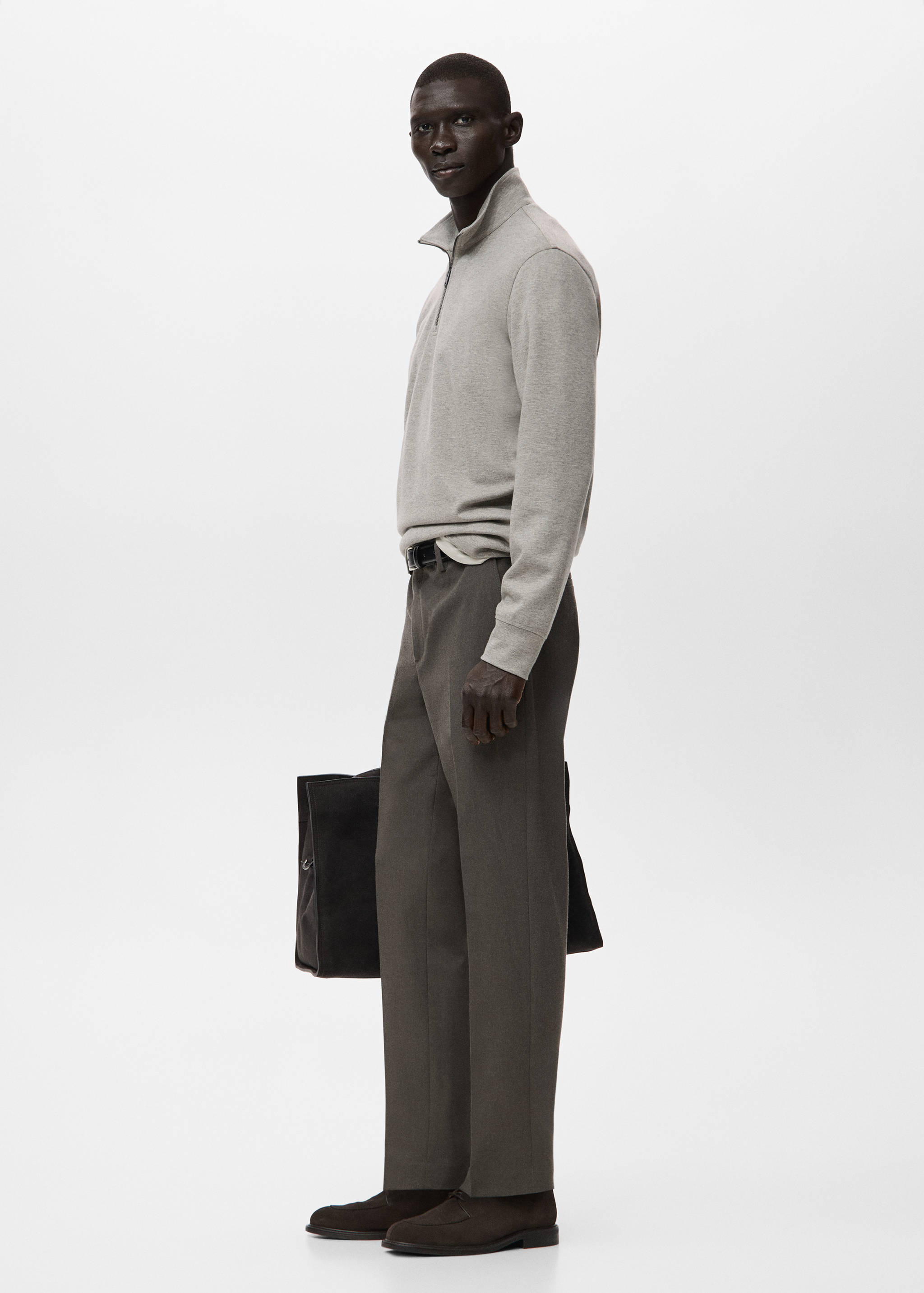 Regular-fit zip-neck sweatshirt - Details of the article 2