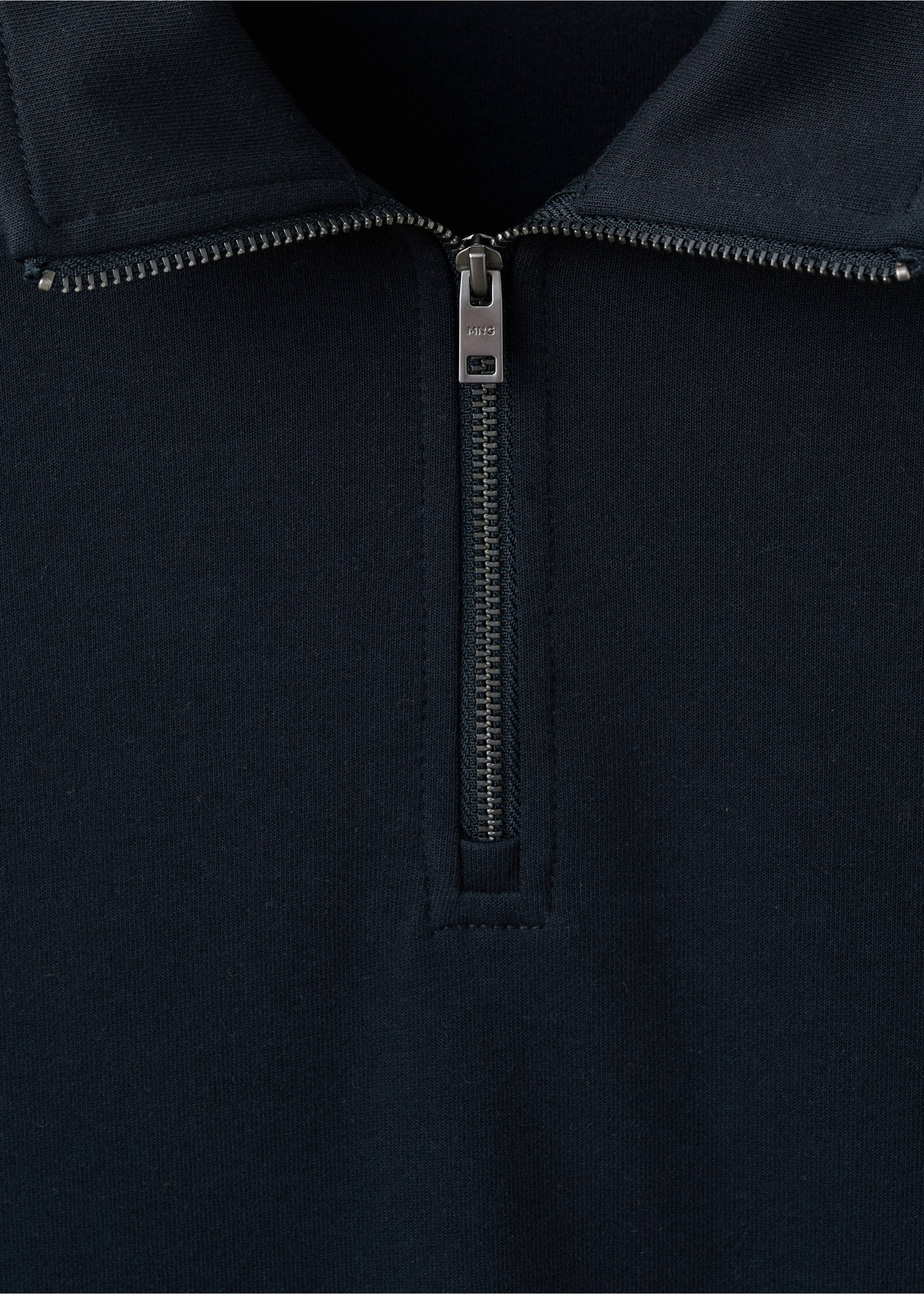 Sudadera regular fit cuello cremallera - Detalle del artículo 8, Azul marino. Ref: 27062887-00.