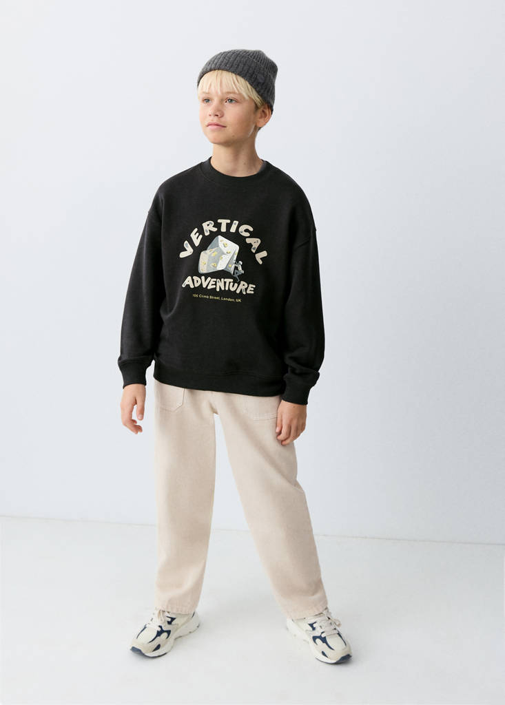 MANGO KIDS - Jean utilitaire sable - 13-14 ans - Garçon