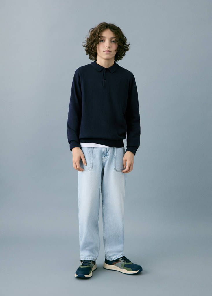 MANGO KIDS - Jean utilitaire bleu clair - 9 - Garçon