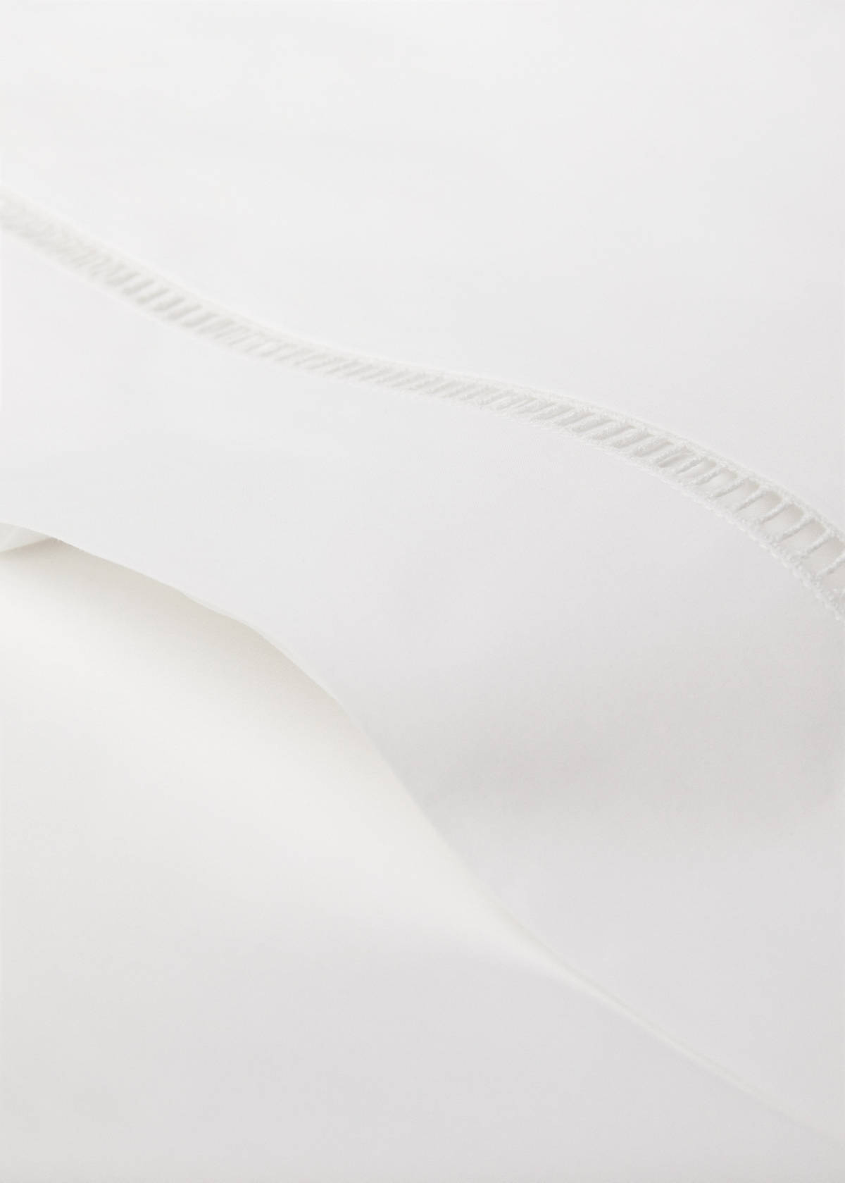 Top sheet with hemstitch detail Single bed — White