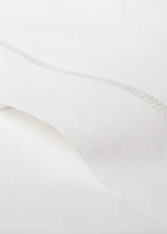 Top sheet with hemstitch detail Single bed — White 2