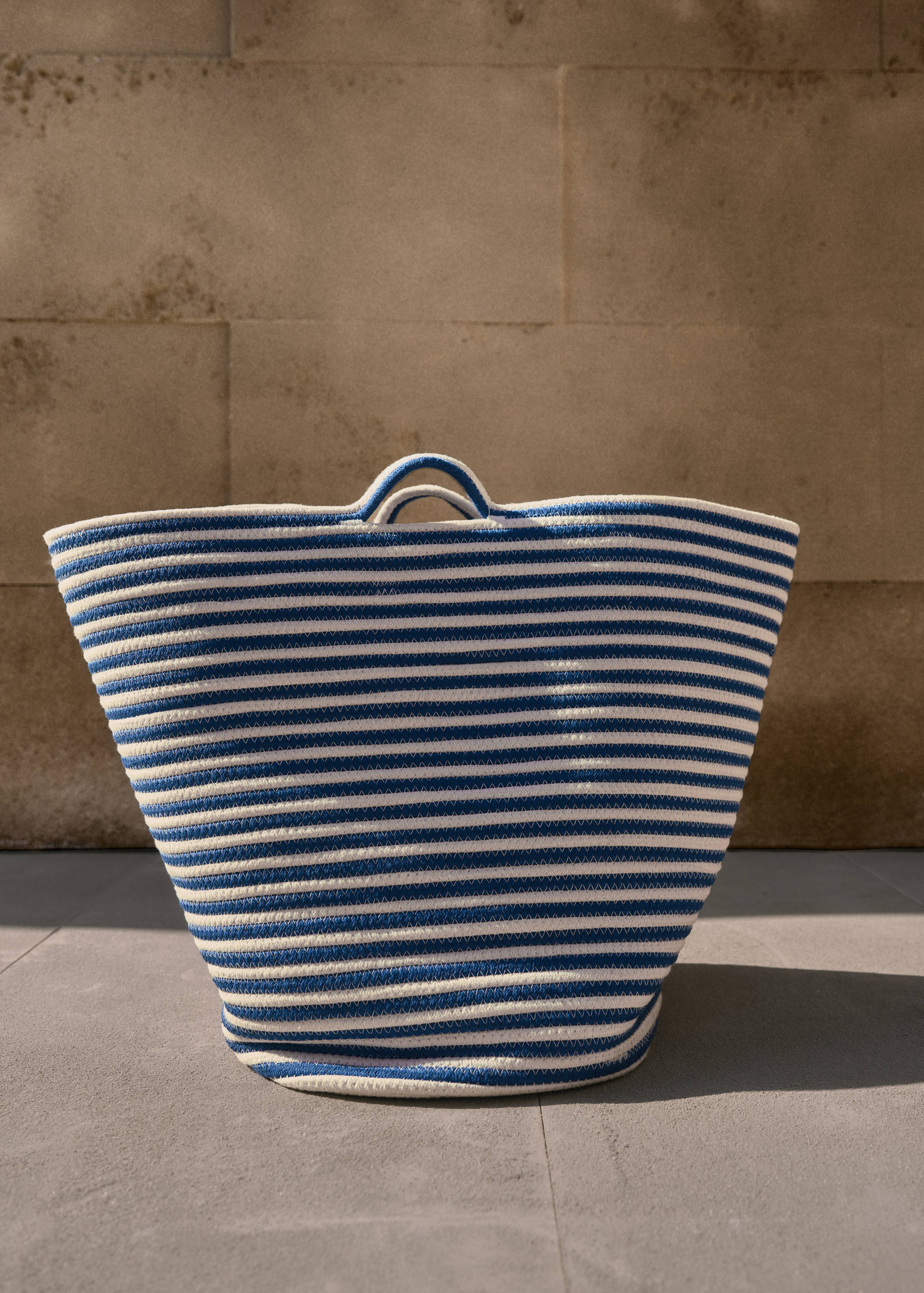 Large striped cotton basket - Details of the article 5