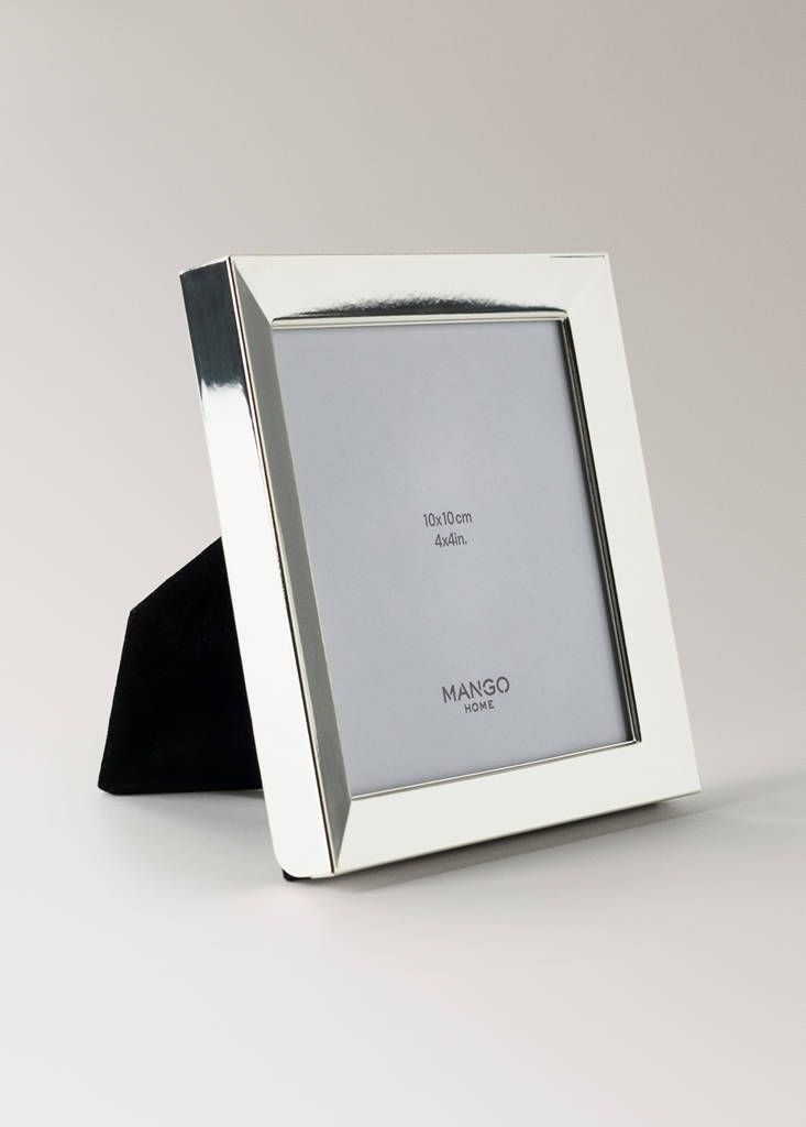 Small metal-edged glass frame — Silver