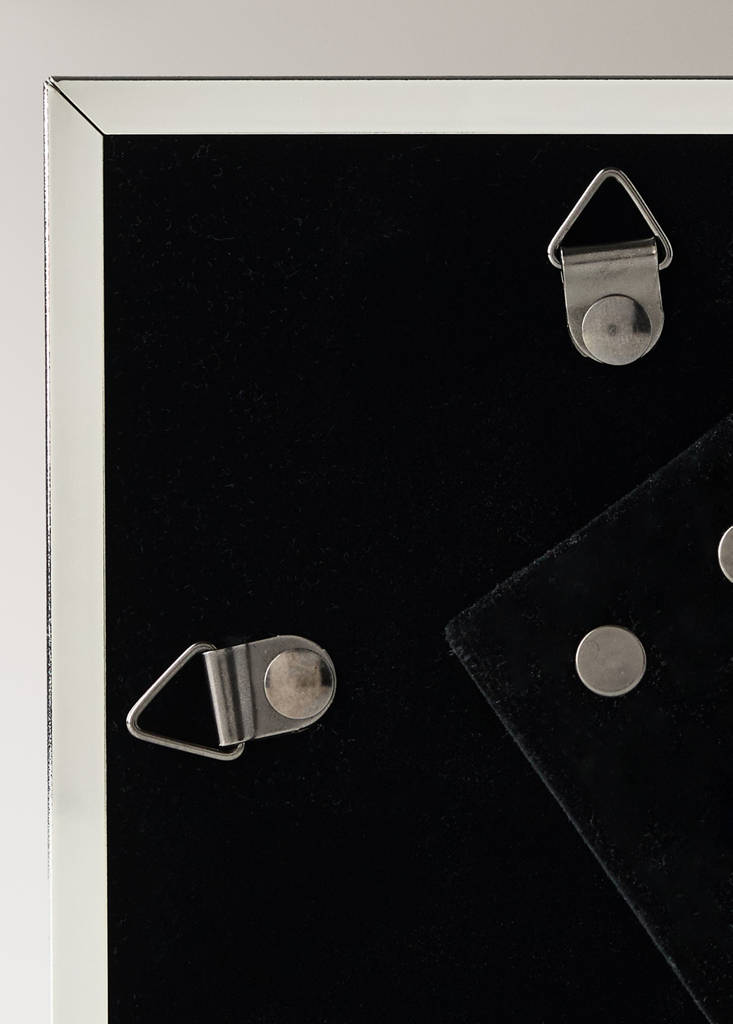 Small metal-edged glass frame — Silver