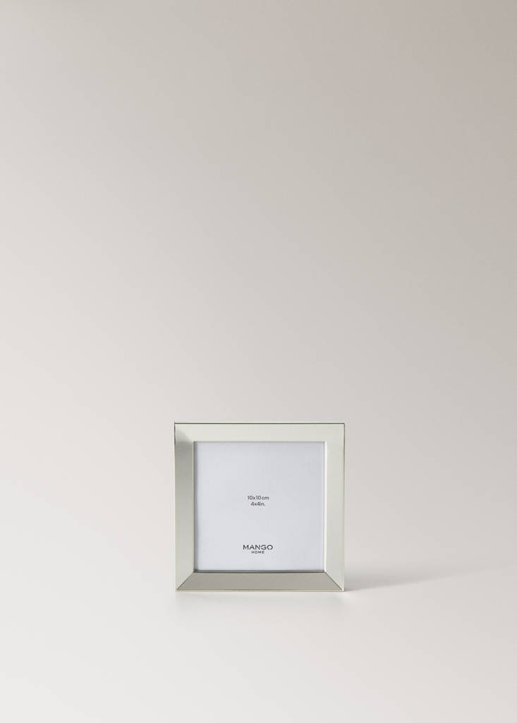 Small metal-edged glass frame — Silver
