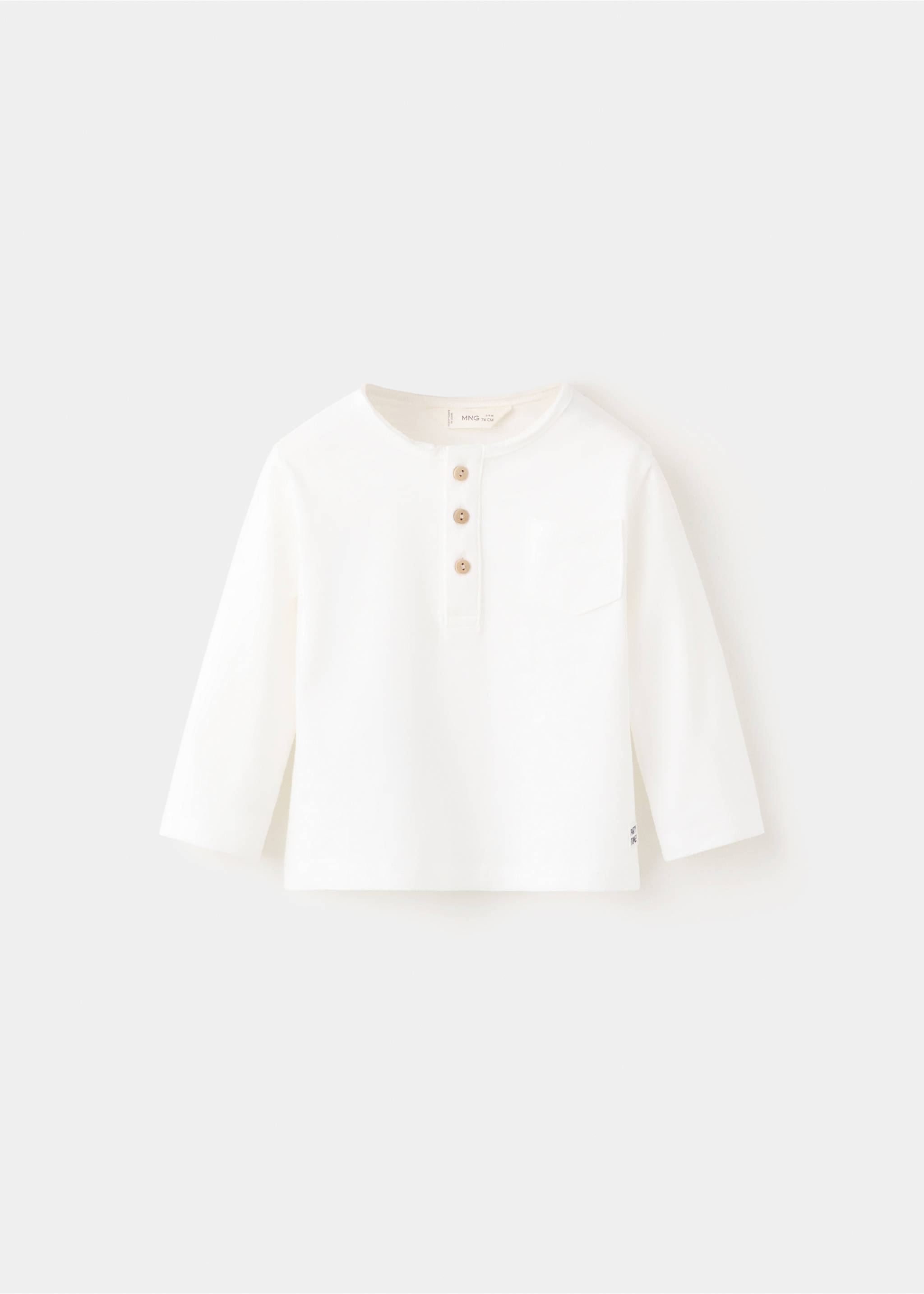 Samarreta 100% cotó - Article sense model, Blanc trencat. Ref: 27062897-00.