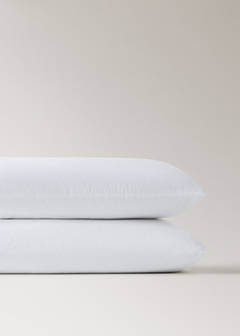 Two pillowcases with wide satin contrast band 50x75 cm — Blue 3