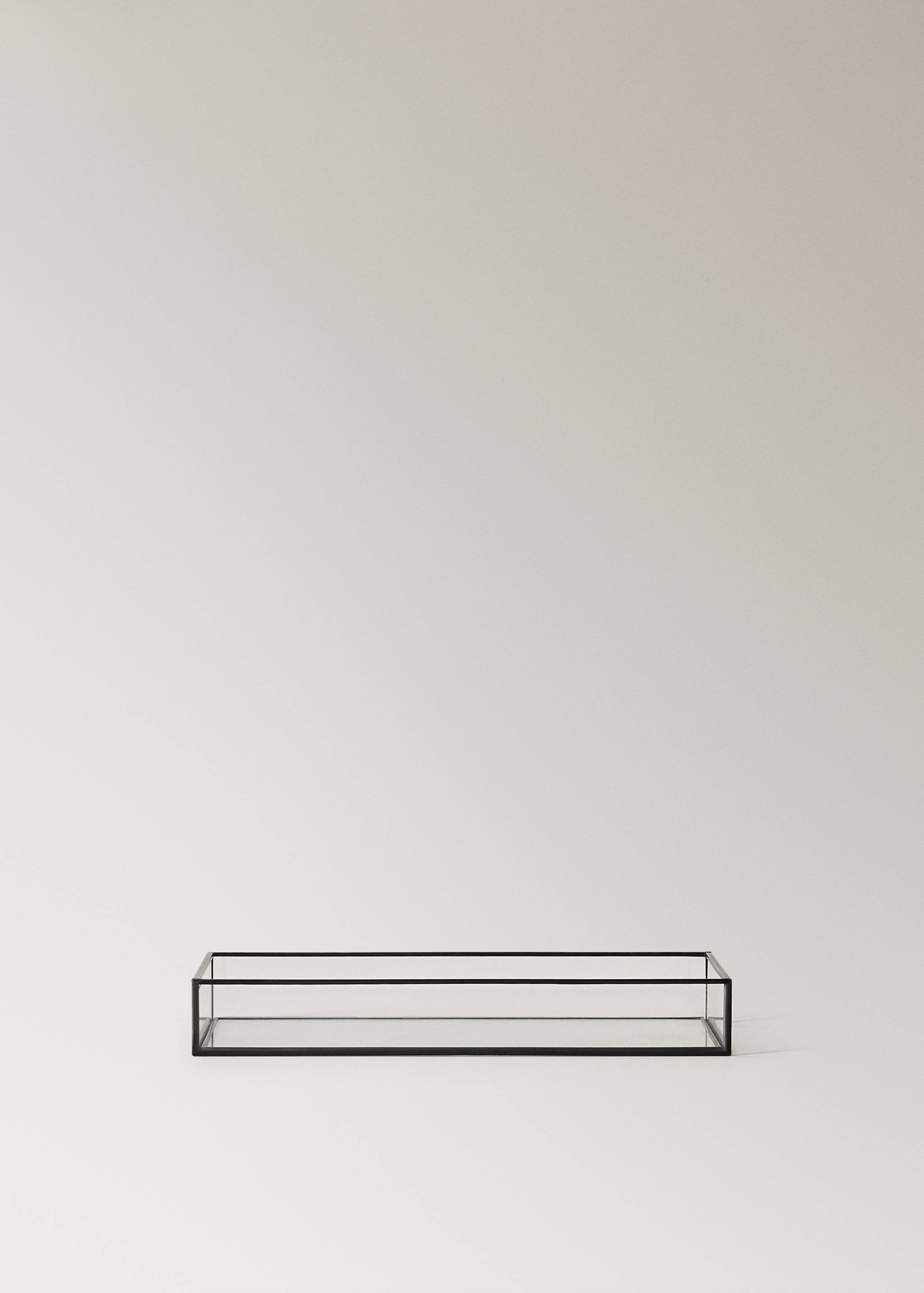 Medium decorative tray with metal profile - Article without model