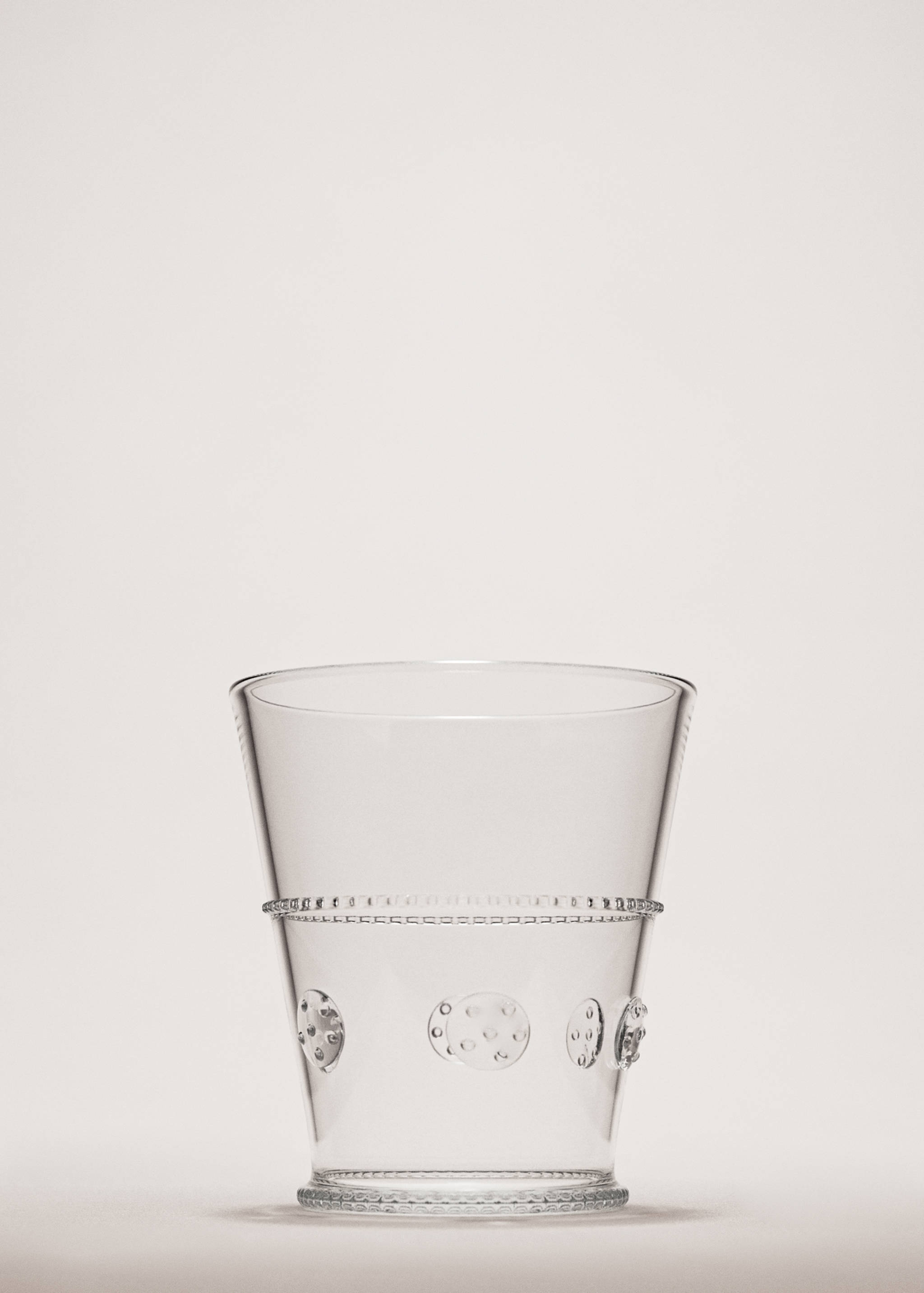 Transparent embossed borosilicate glass vase - General plane