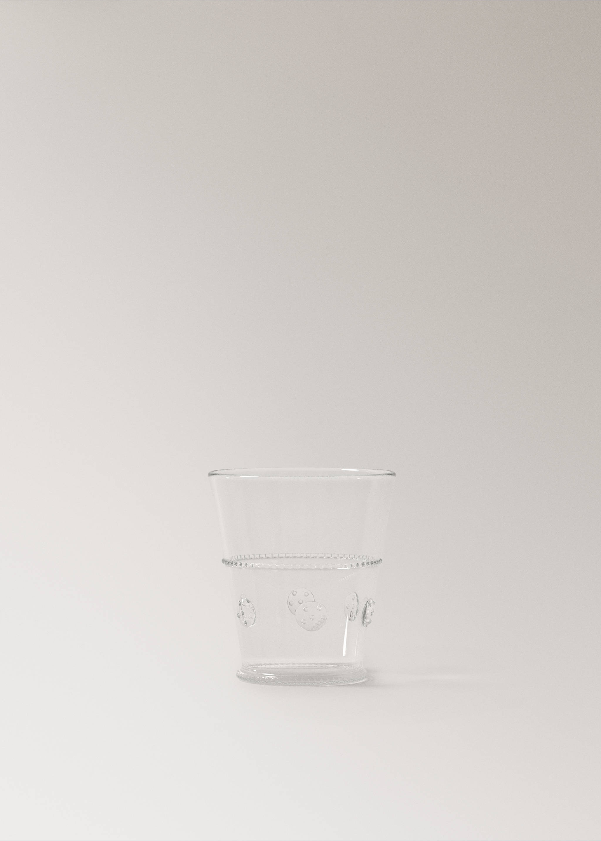Transparent embossed borosilicate glass vase - Article without model, Orange. Ref: 27062908-00.