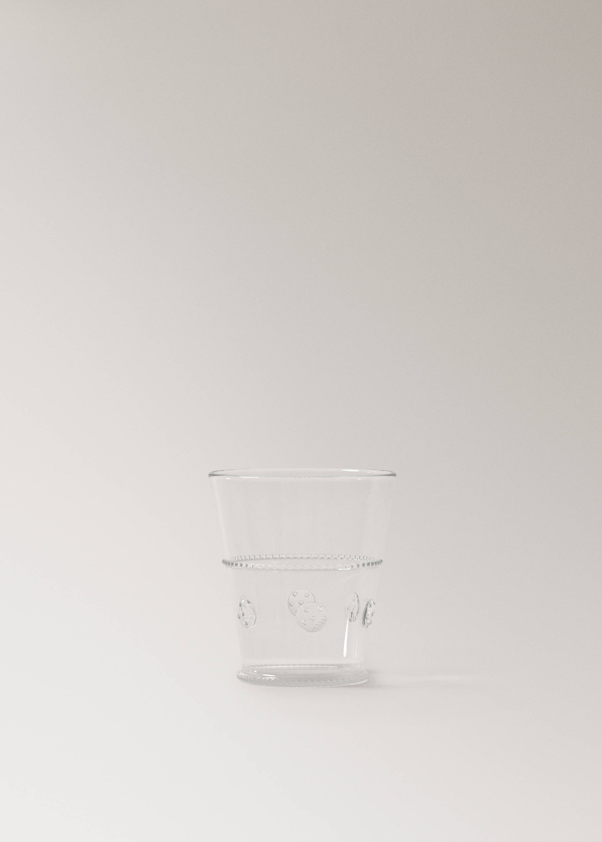 Transparent embossed borosilicate glass vase - Article without model