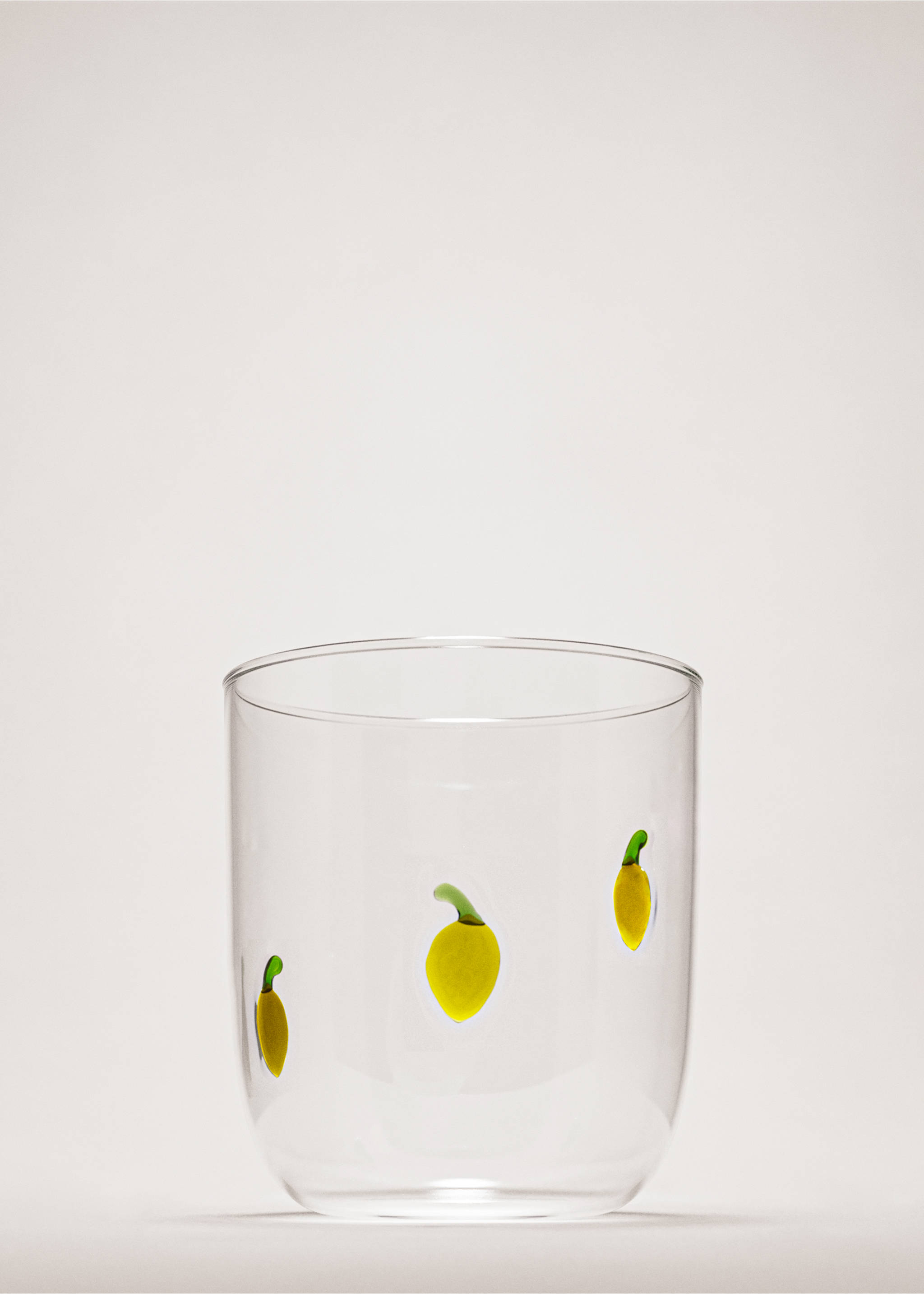 Borosilicate glass with fruit design - General plane, Yellow. Ref: 27062909-00.