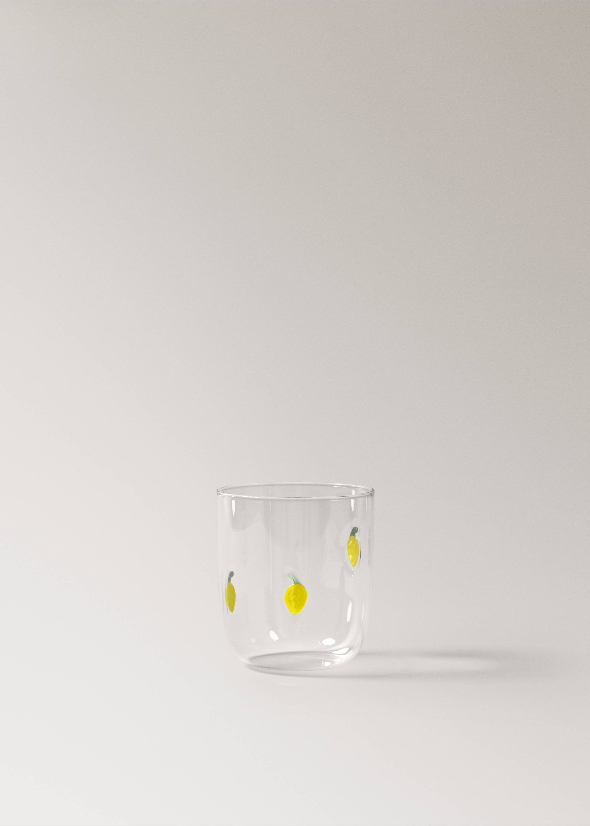 Borosilicate glass with fruit design - Article without model, Yellow. Ref: 27062909-00.