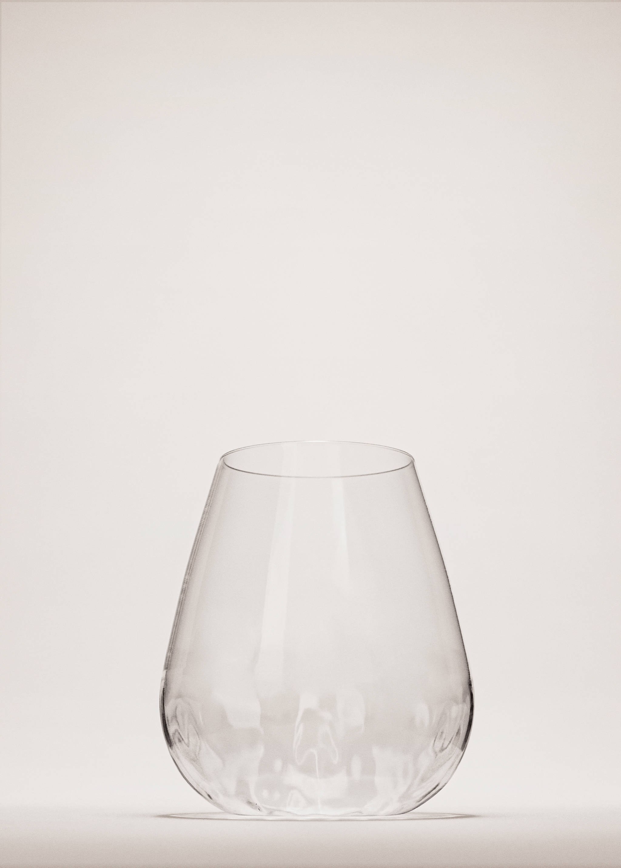 Borosilicate glass tumbler with relief design - General plane