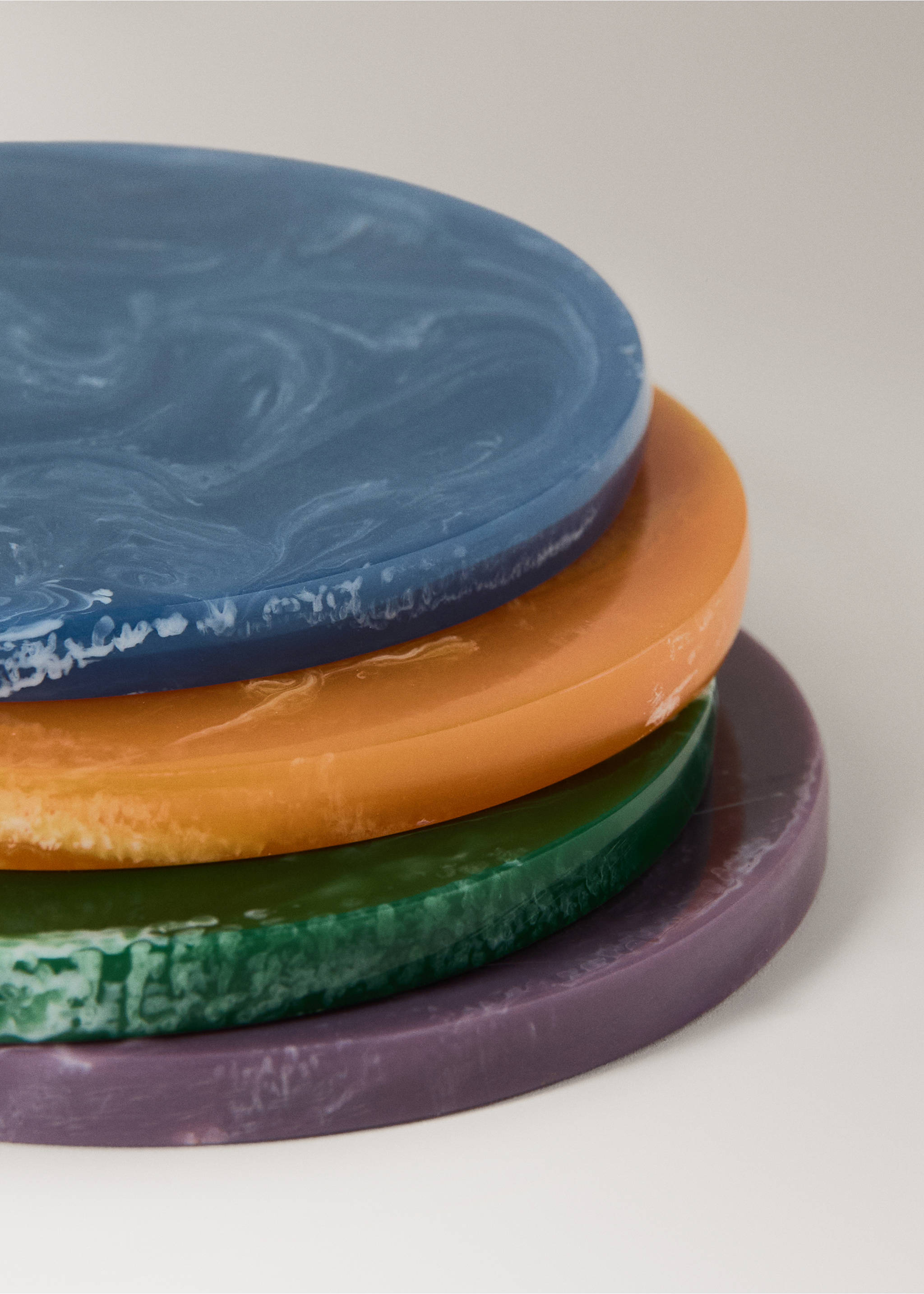 Resin coasters colour - Details of the article 1, Petrol Blue. Ref: 27062912-00.
