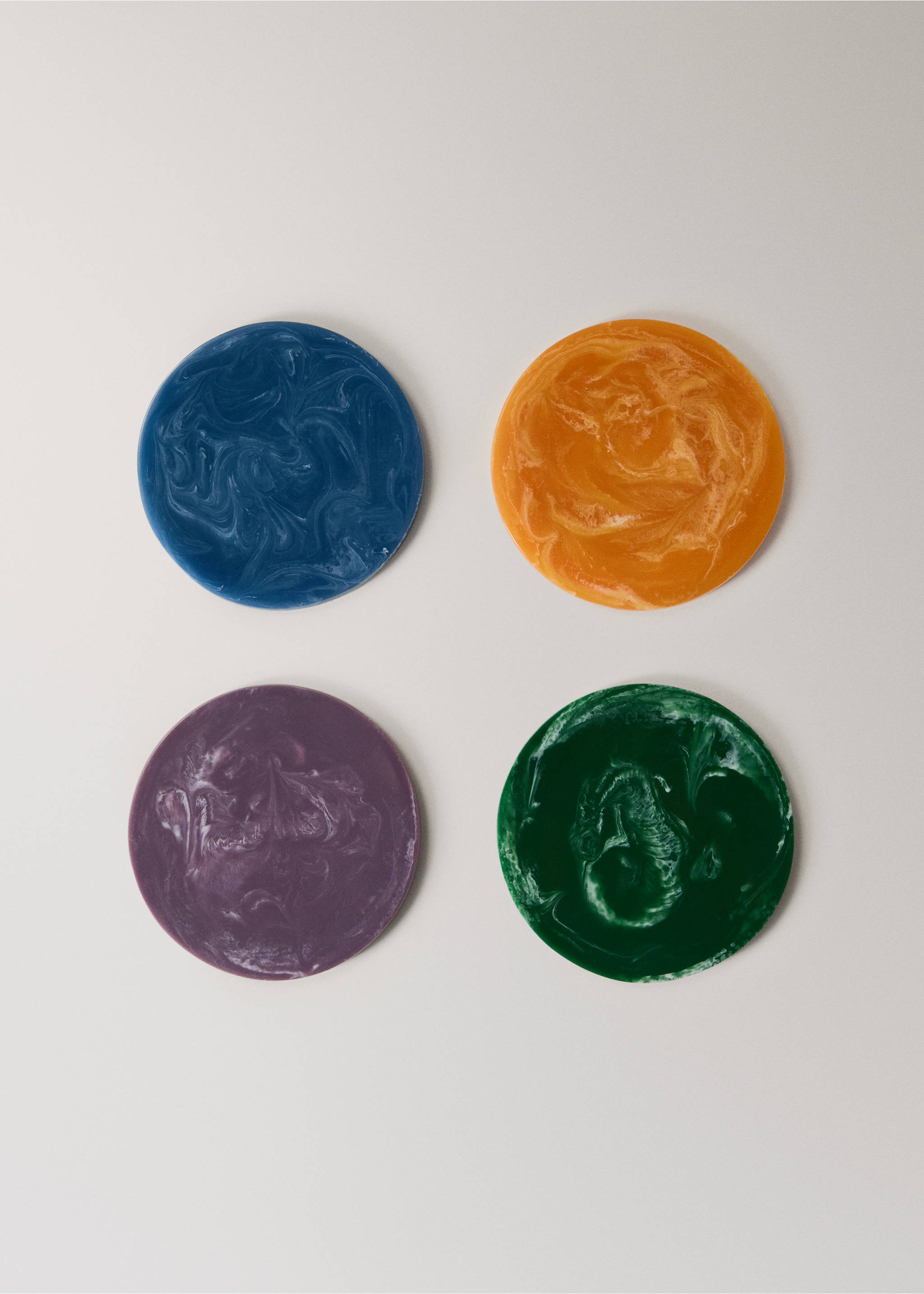 Resin coasters colour - Article without model, Petrol Blue. Ref: 27062912-00.