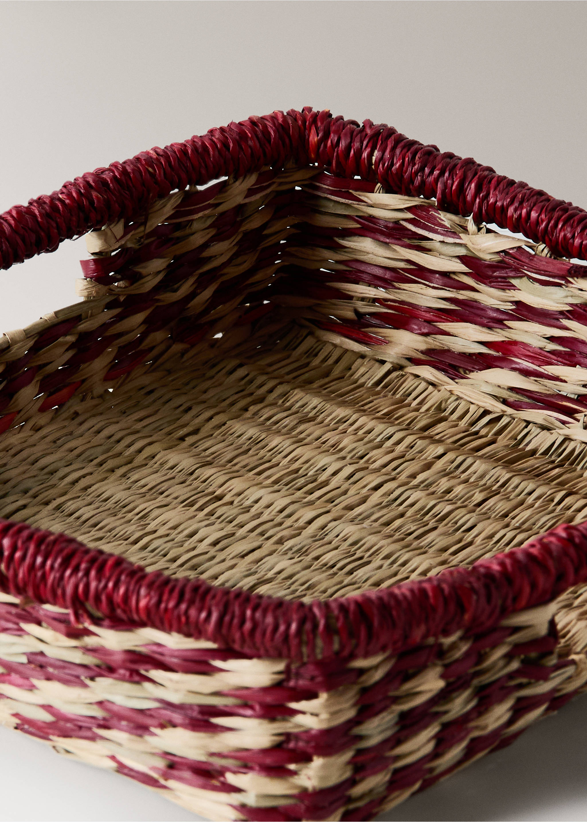 Seagrass Napkin Holder - Details of the article 1, Petrol Blue. Ref: 27062914-00.