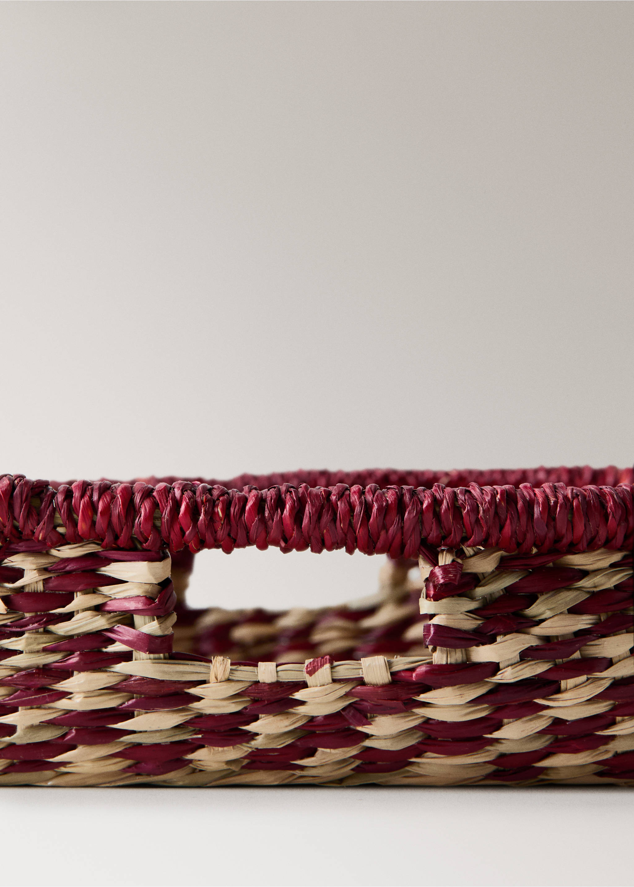 Seagrass Napkin Holder - Details of the article 2, Petrol Blue. Ref: 27062914-00.