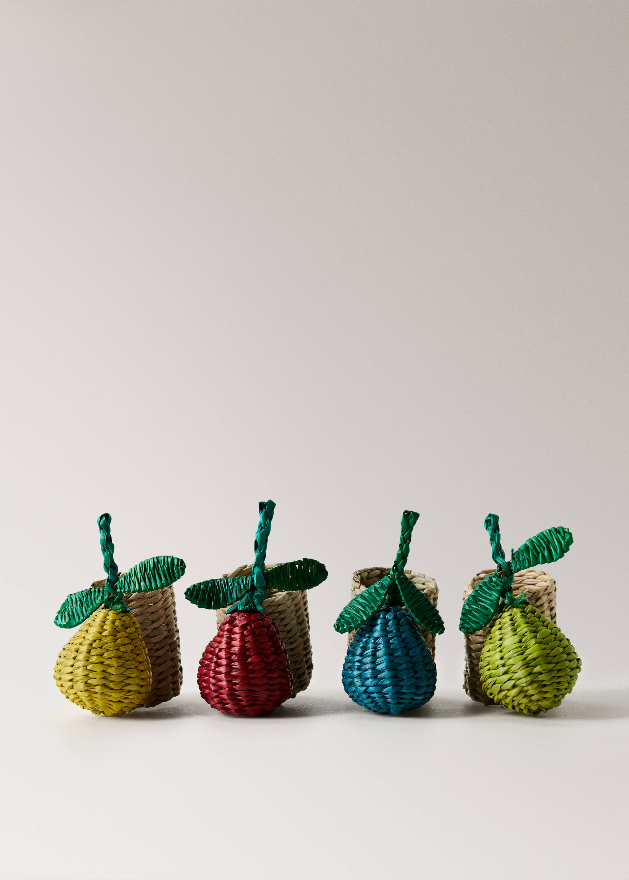 Seagrass fruit napkin ring set - Article without model, Yellow. Ref: 27062915-00.