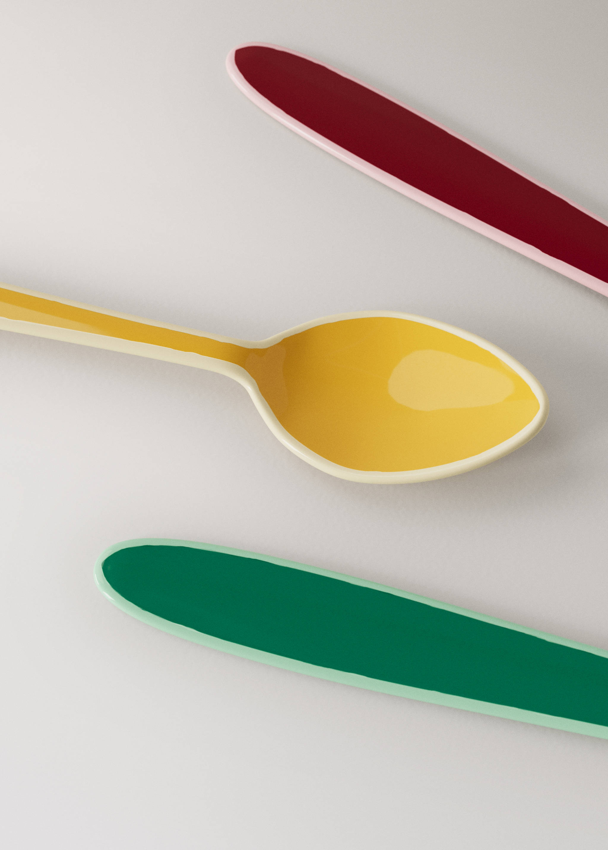 Lot de 3 cuillères en acier inoxydable coloré - Détail de l'article 2