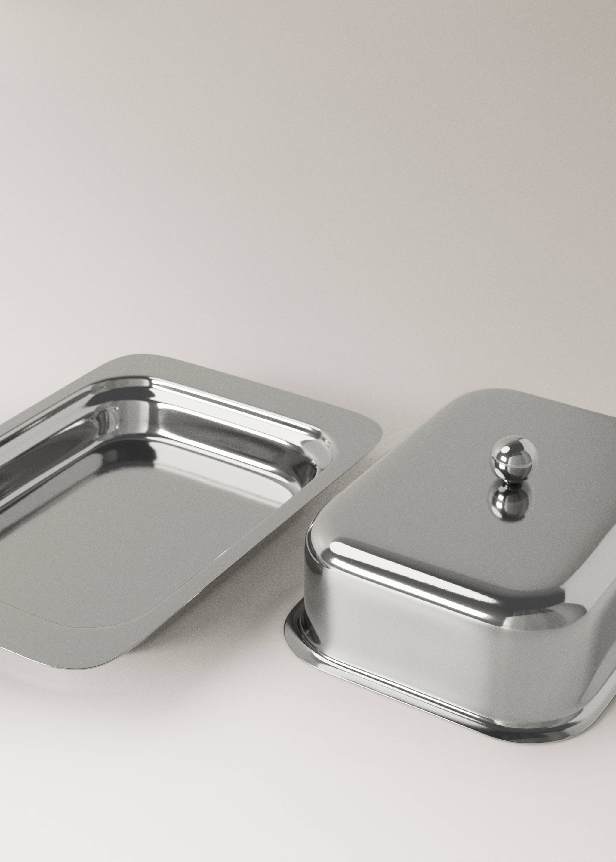 Stainless steel butter dish - Details of the article 2