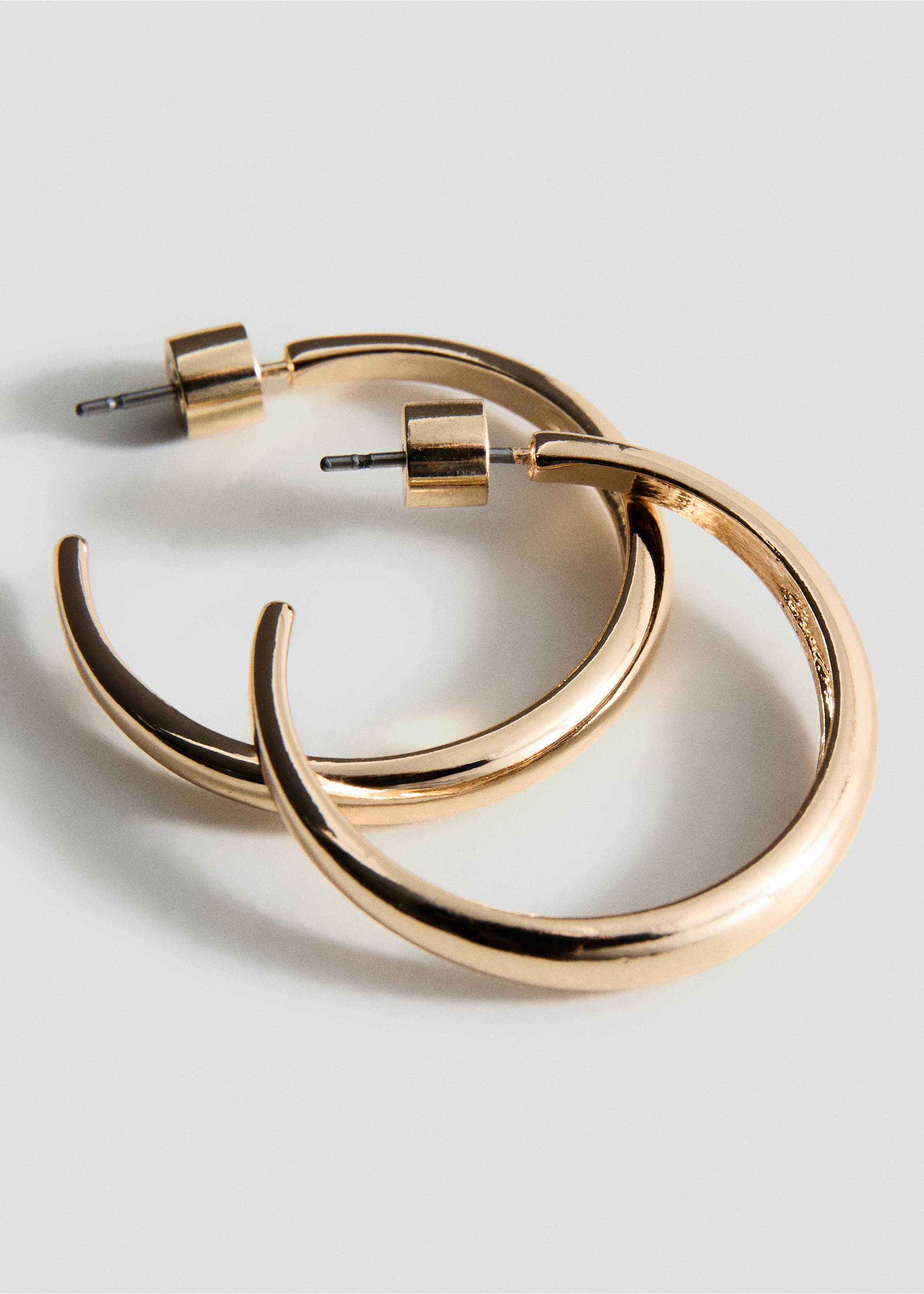 Hoop earrings - Medium plane, Gold. Ref: 27062924-00.