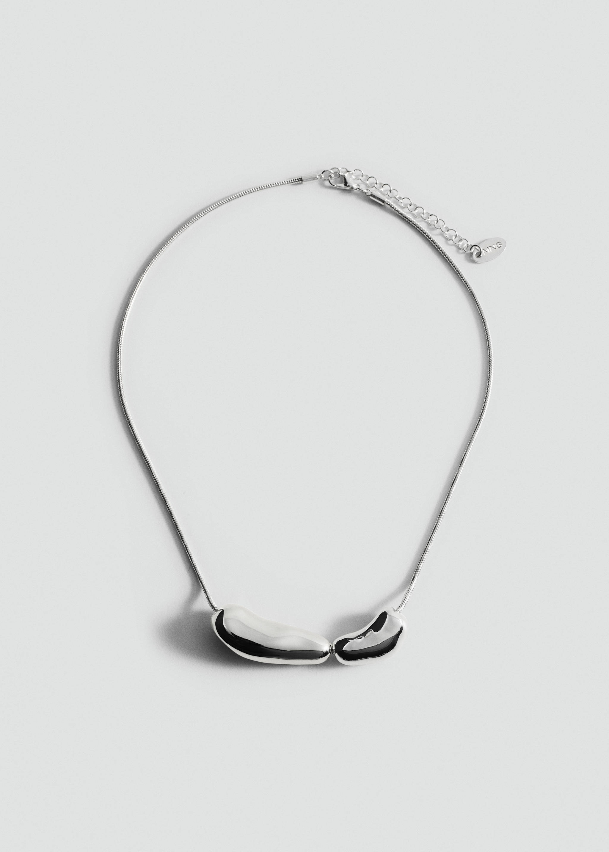 Necklace with irregular metallic pieces - Article without model