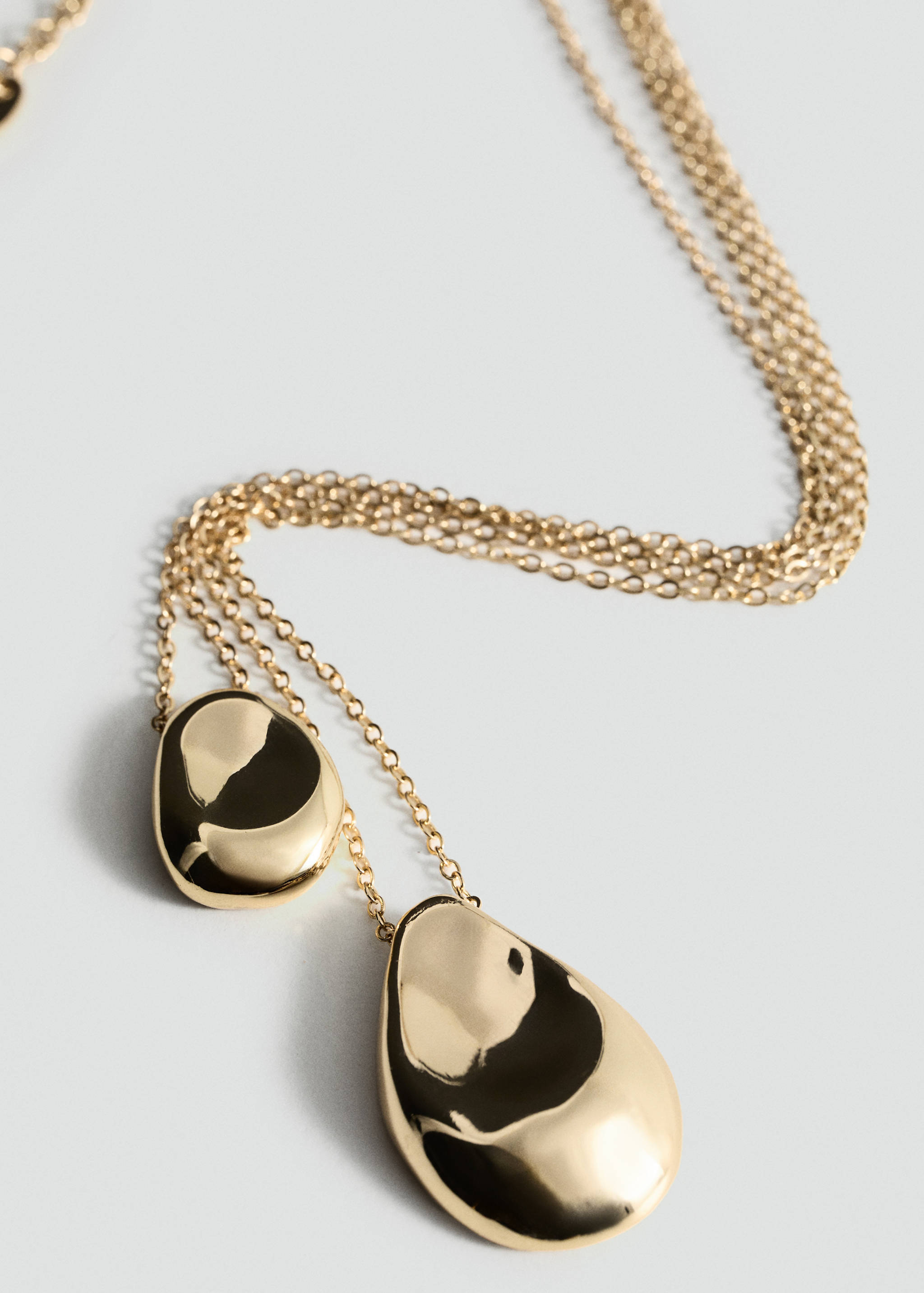 Double-drop pendant necklace - Medium plane