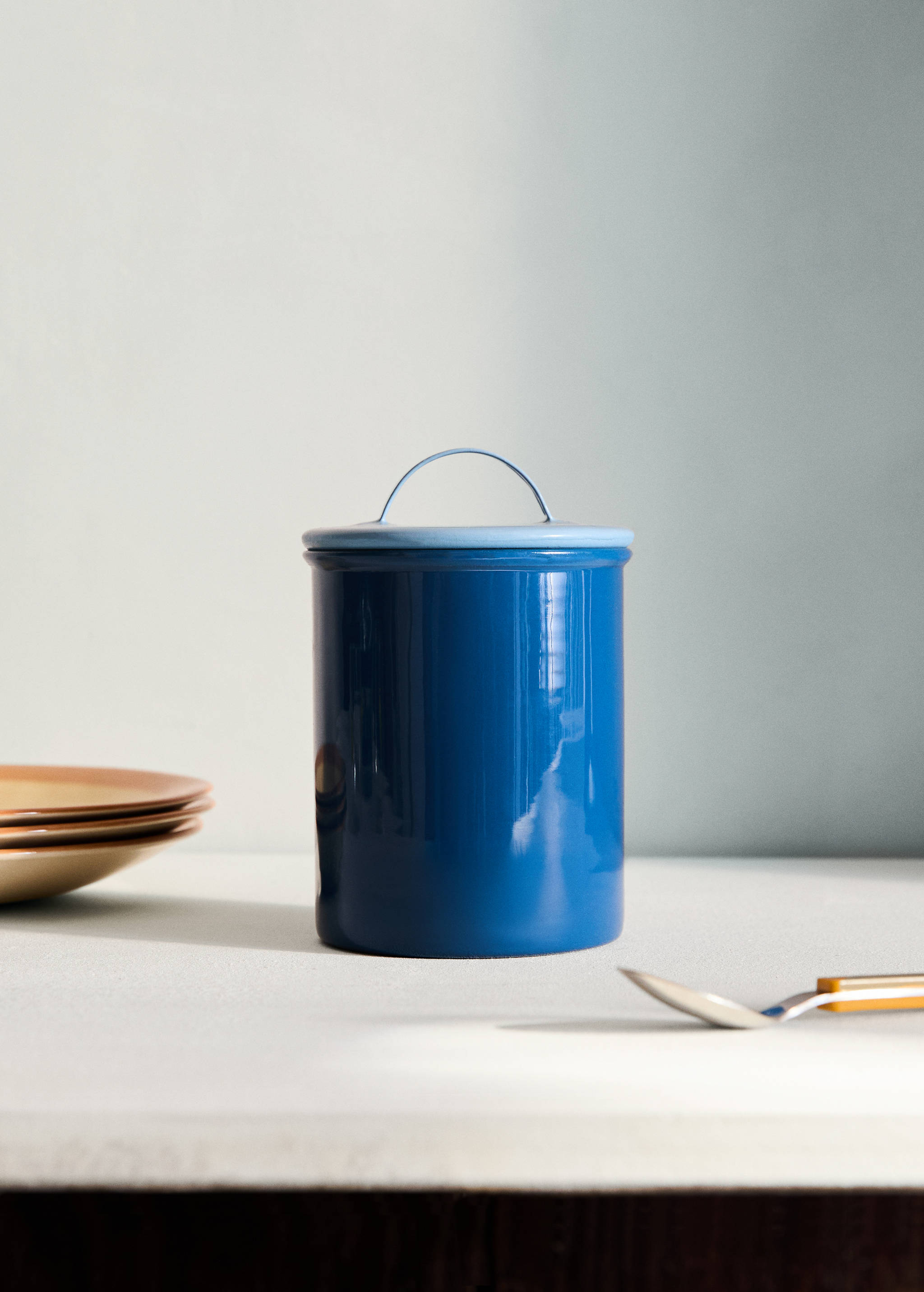 Small stainless steel jar - General plane