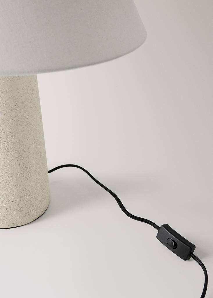 Fibreglass table lamp — White
