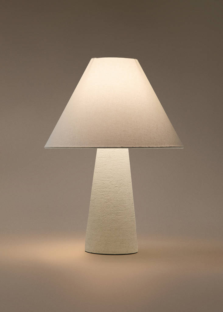 Fibreglass table lamp — White