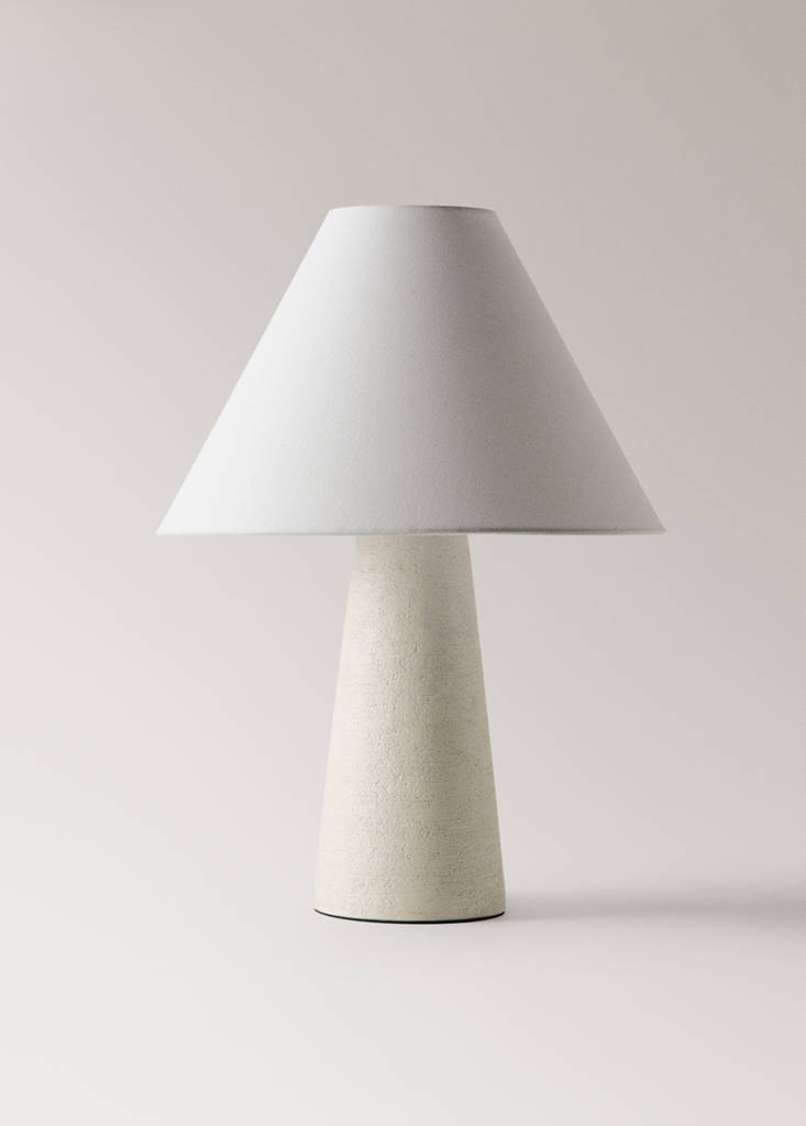 Fibreglass table lamp — White
