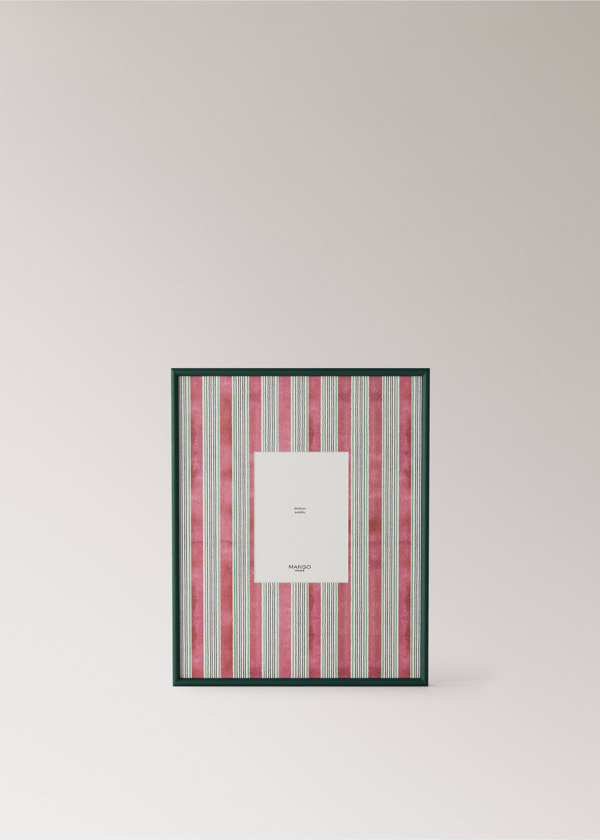 Wooden frame with large lines - Article without model, Billiard Green. Ref: 27062935-00.