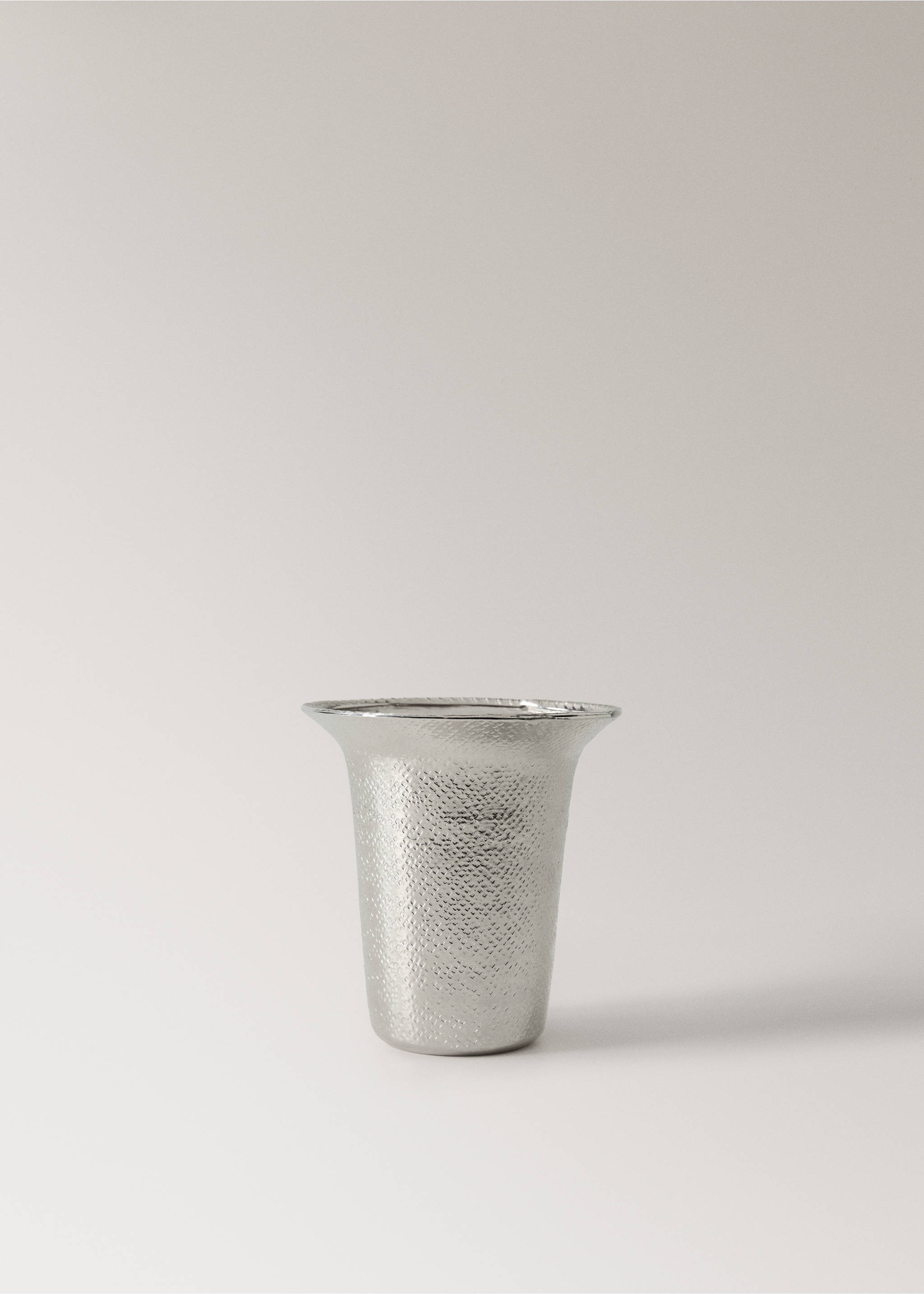 Brass toothbrush cup - Article without model, Silver. Ref: 27063271-00.