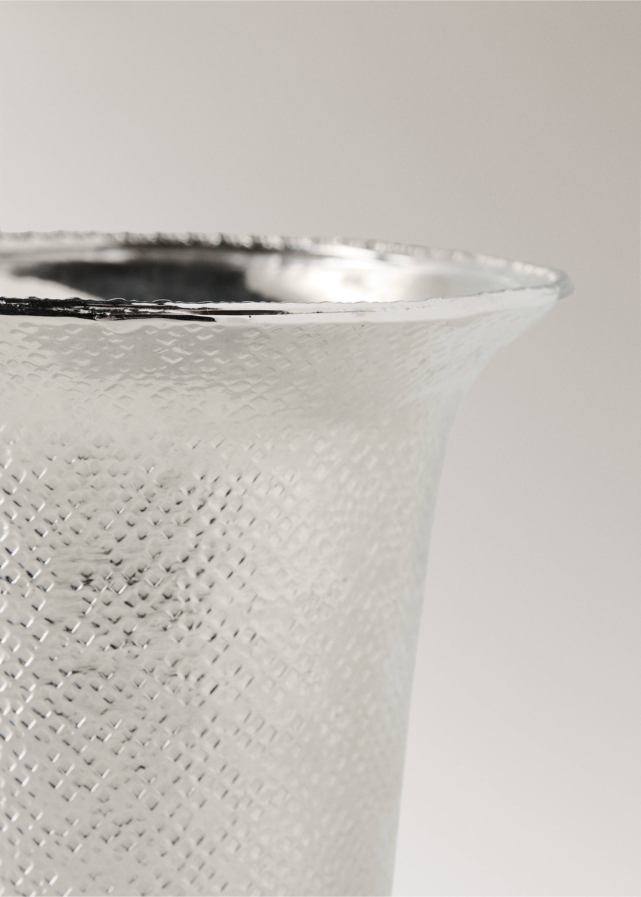 Brass toothbrush cup - Details of the article 1, Silver. Ref: 27063271-00.