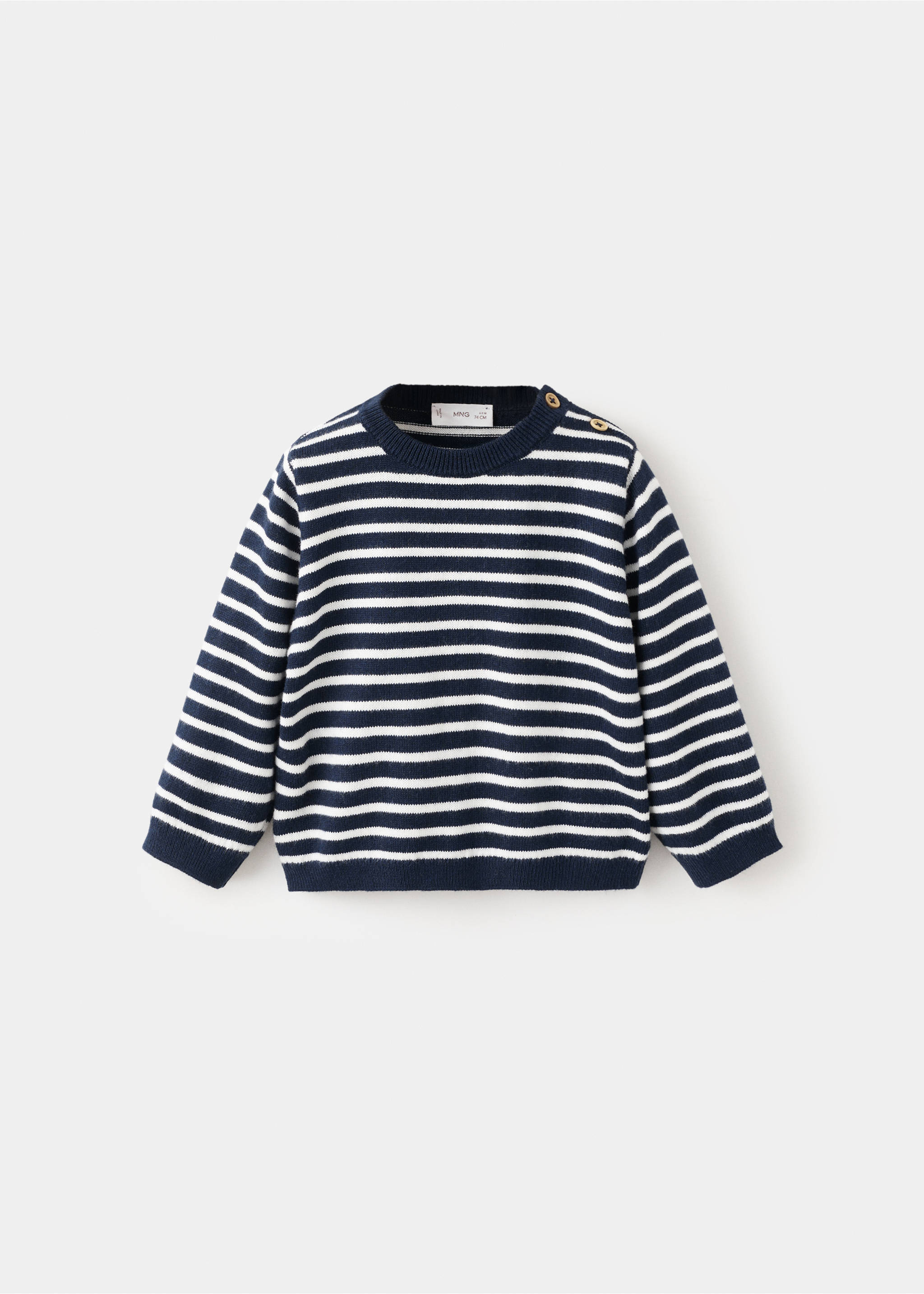 Knit striped sweater - Товар без моделі, Темно-темно-синій. Ref: 27063276-00.