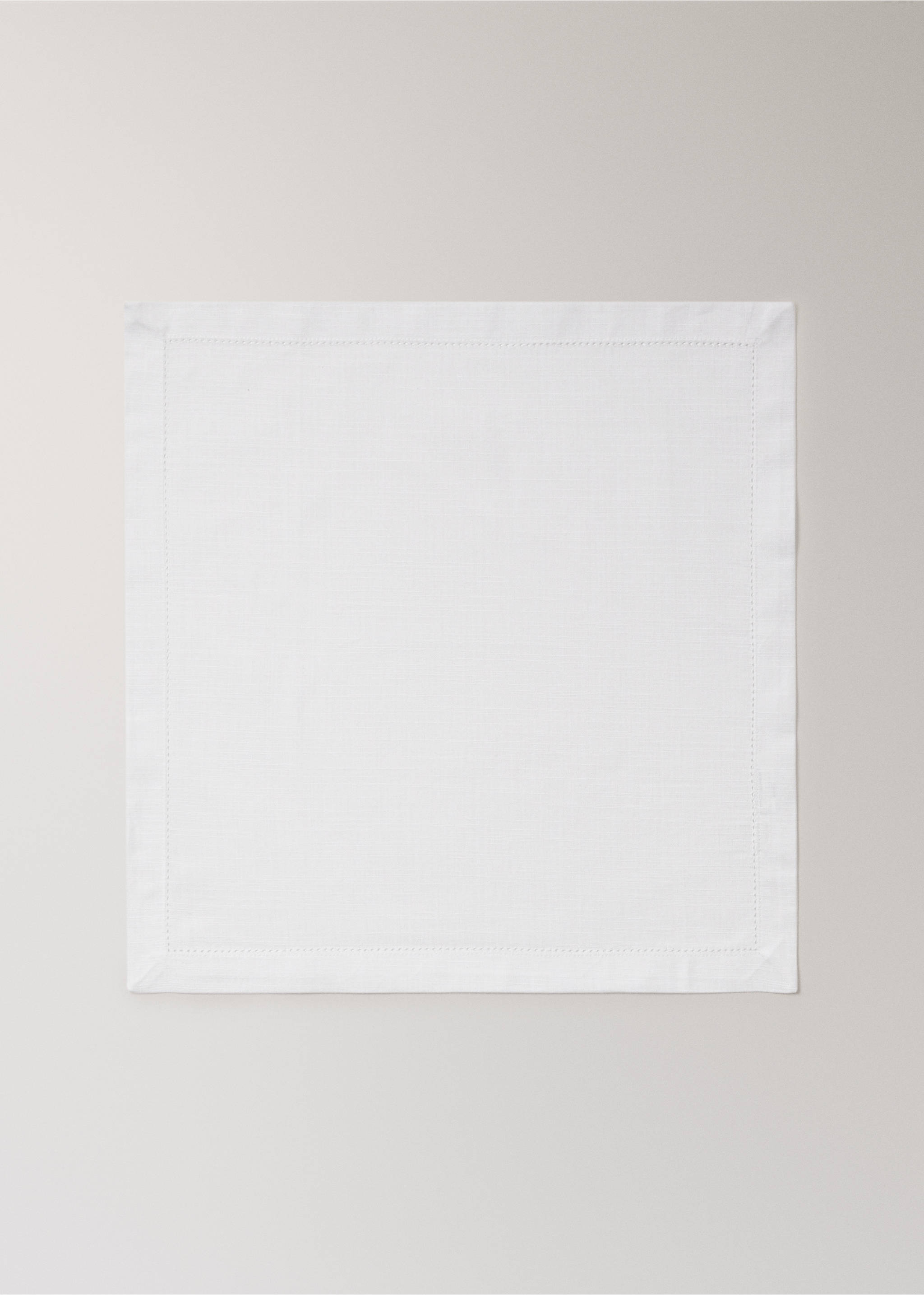 Cotton napkins with hemstitch detail - Article without model, White. Ref: 27063277-00.