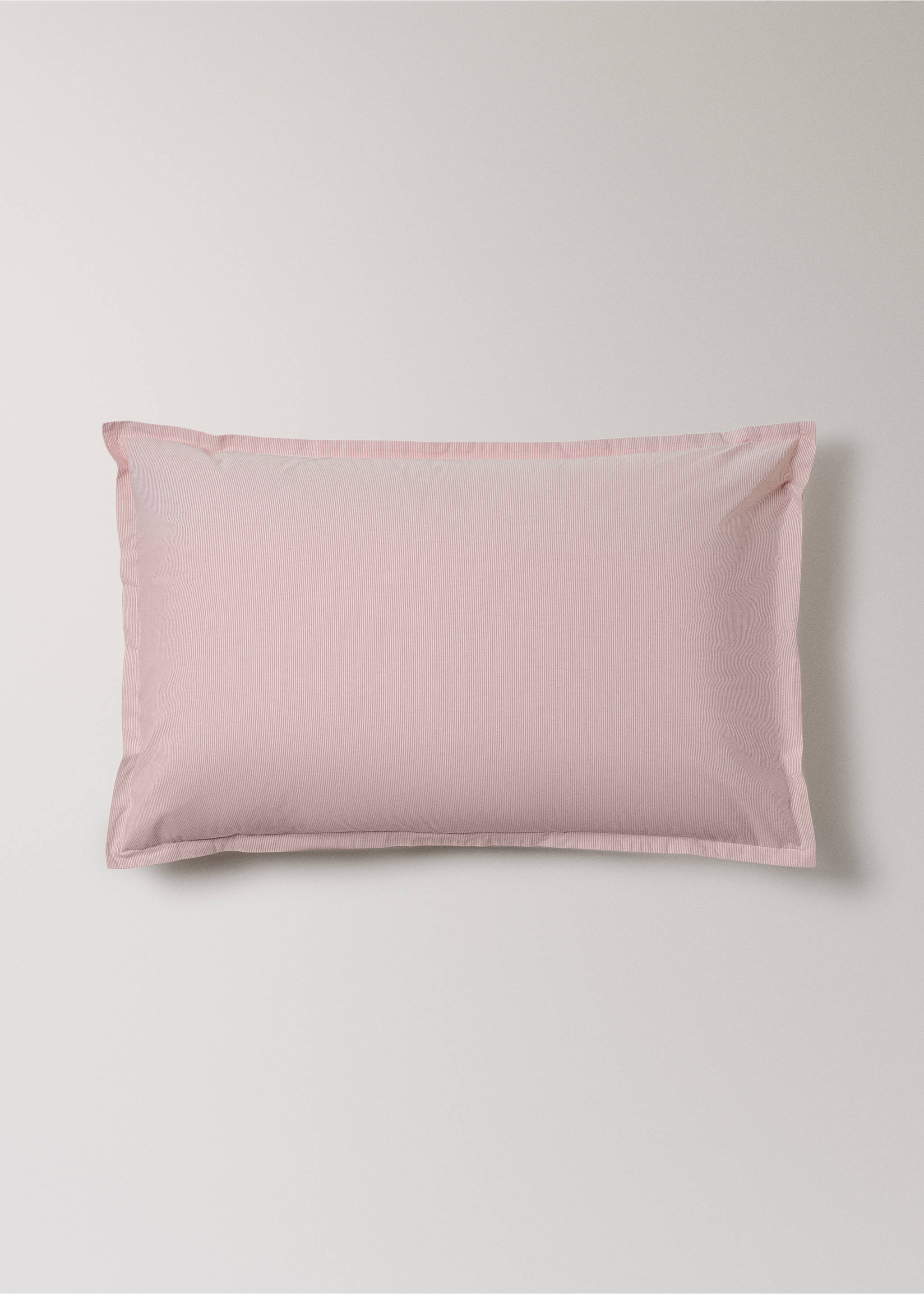 Two yarn-dyed cotton pillowcases 50x75 cm - Article without model, Grapefruit. Ref: 27063278-00.