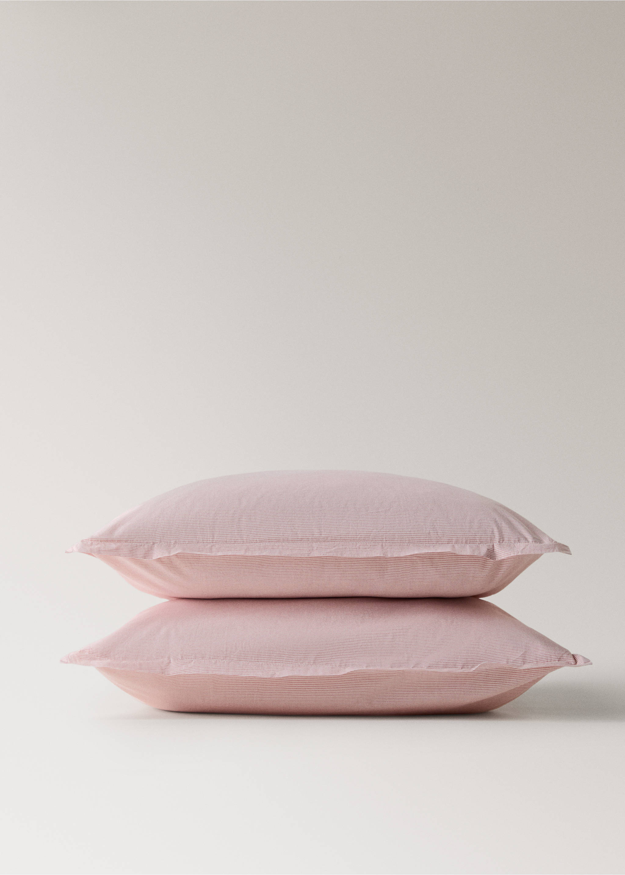 Дві наволочки з пофарбованої в пряжі бавовни, 60x60 см - Детальніше про товар 3, Грейпфрут. Ref: 27063279-00.