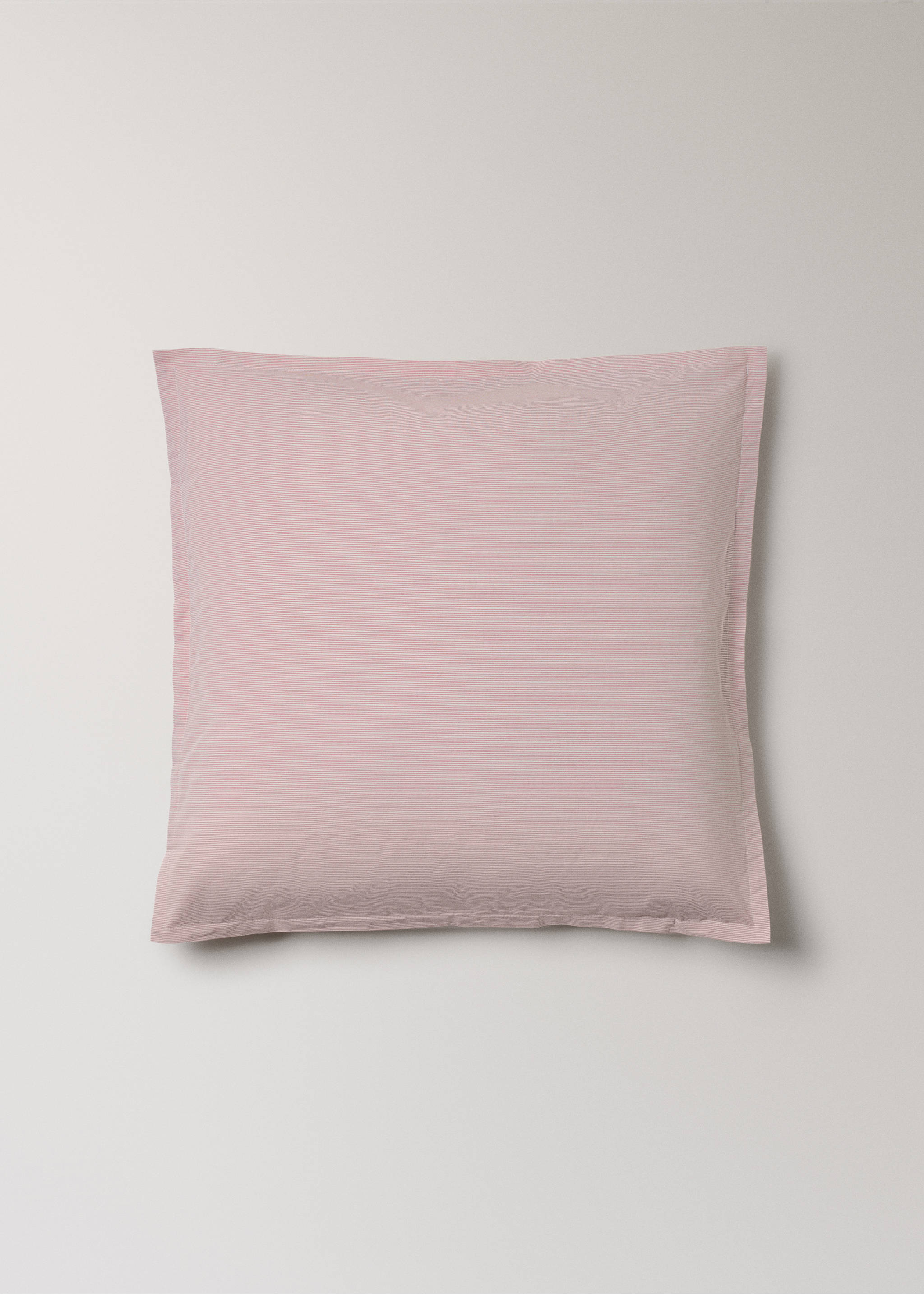 Two yarn-dyed cotton pillowcases 60x60 cm - Article without model, Grapefruit. Ref: 27063279-00.