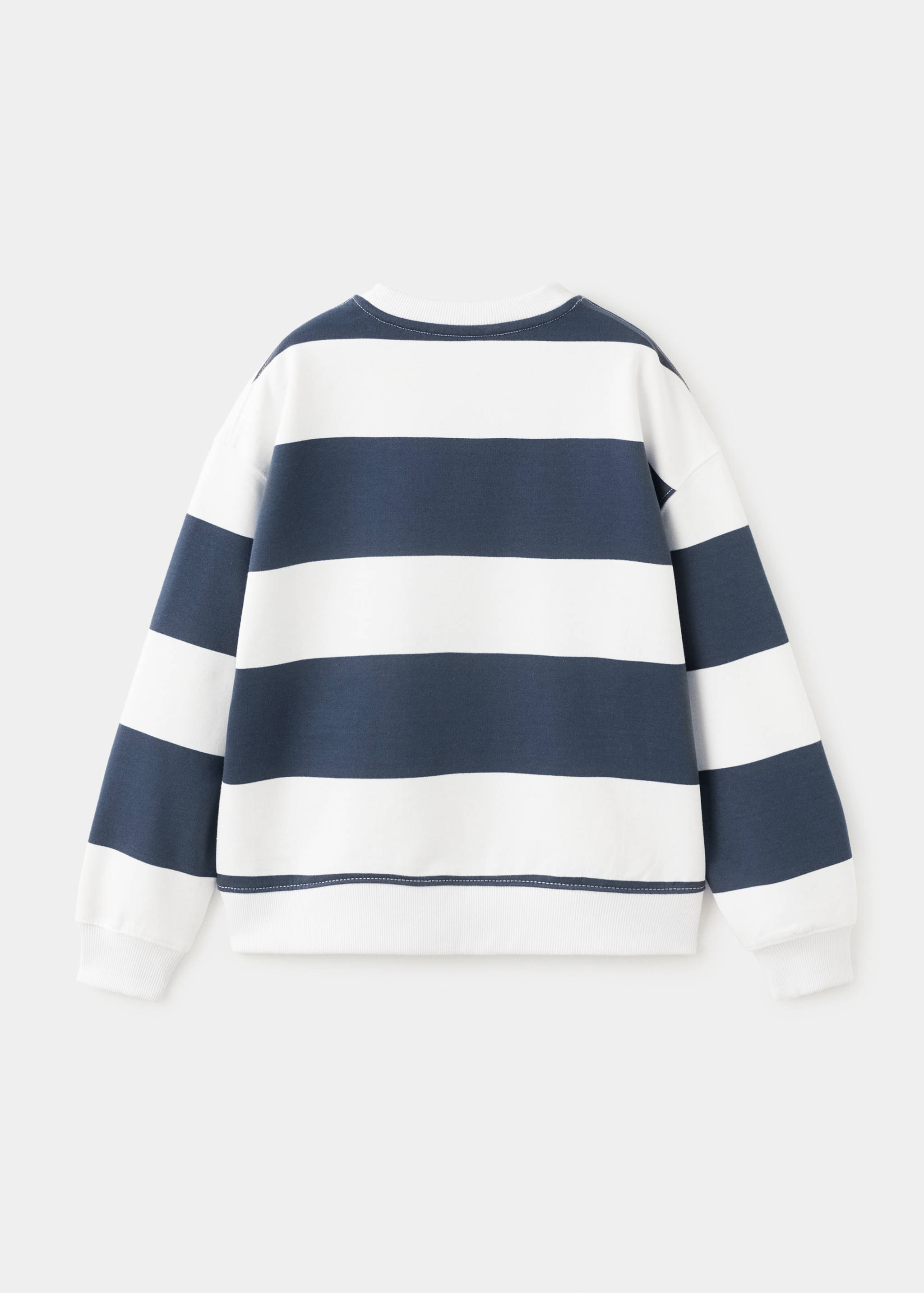100% cotton striped sweatshirt - Reverse of the article