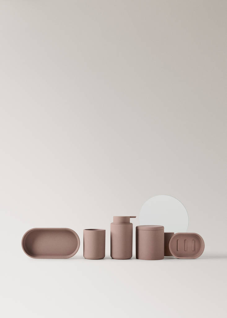 Resin vanity mirror — Brown