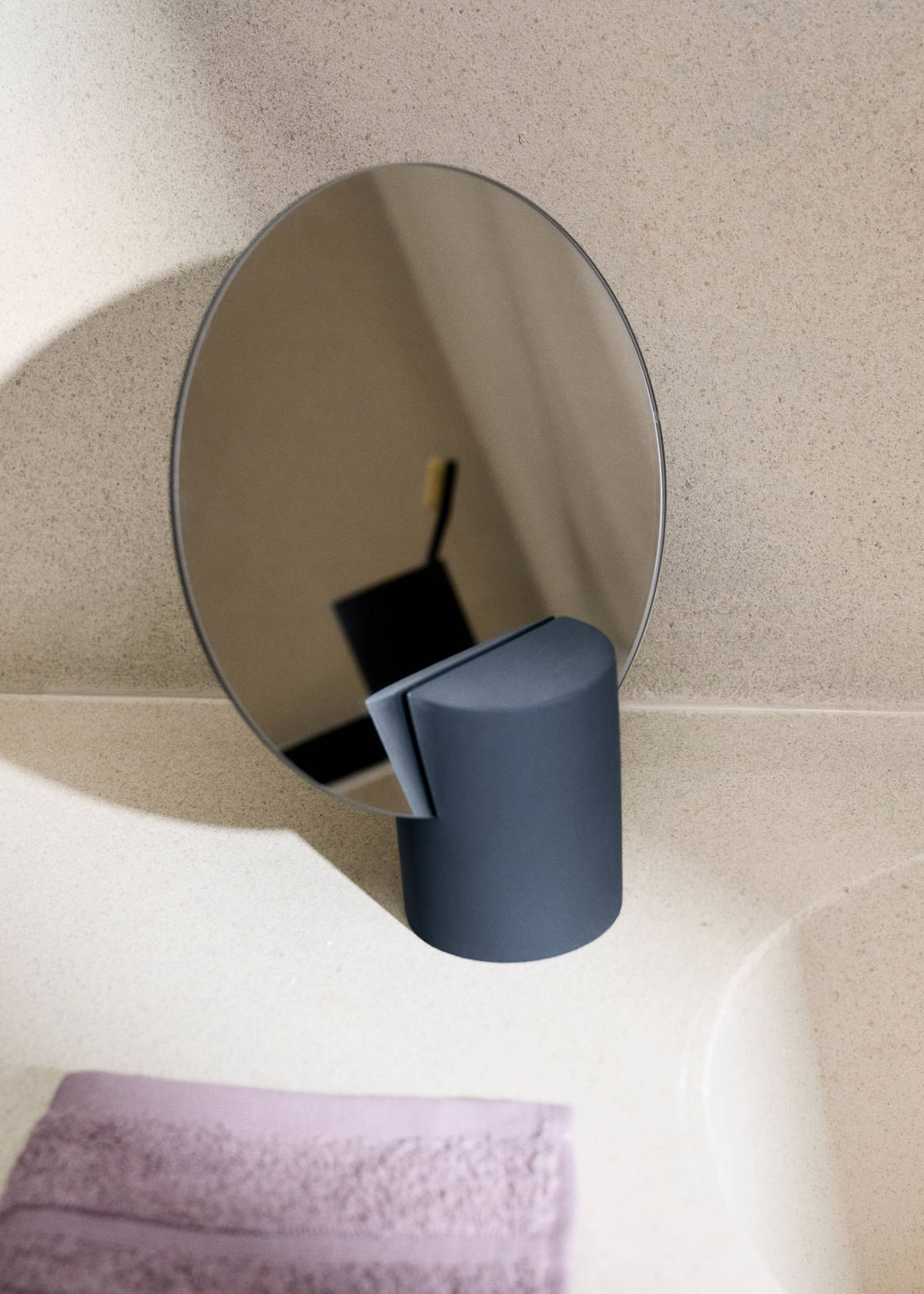 Resin vanity mirror — Charcoal