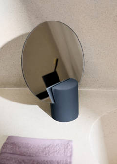 Resin vanity mirror — Charcoal 1