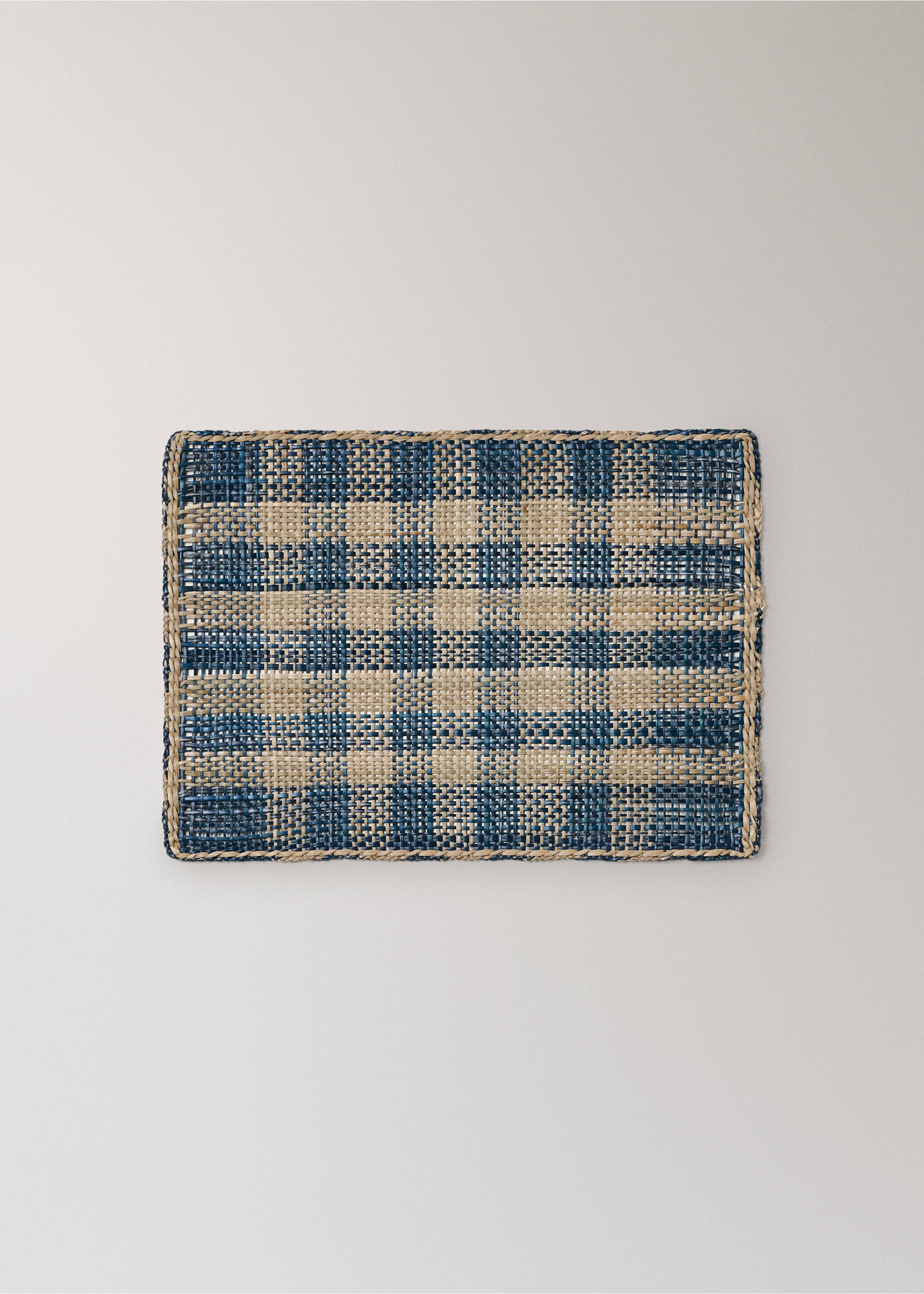 Barevné prostírání z přírodních vláken - Zboží bez modelu, Modrá. Ref: 27063289-00.