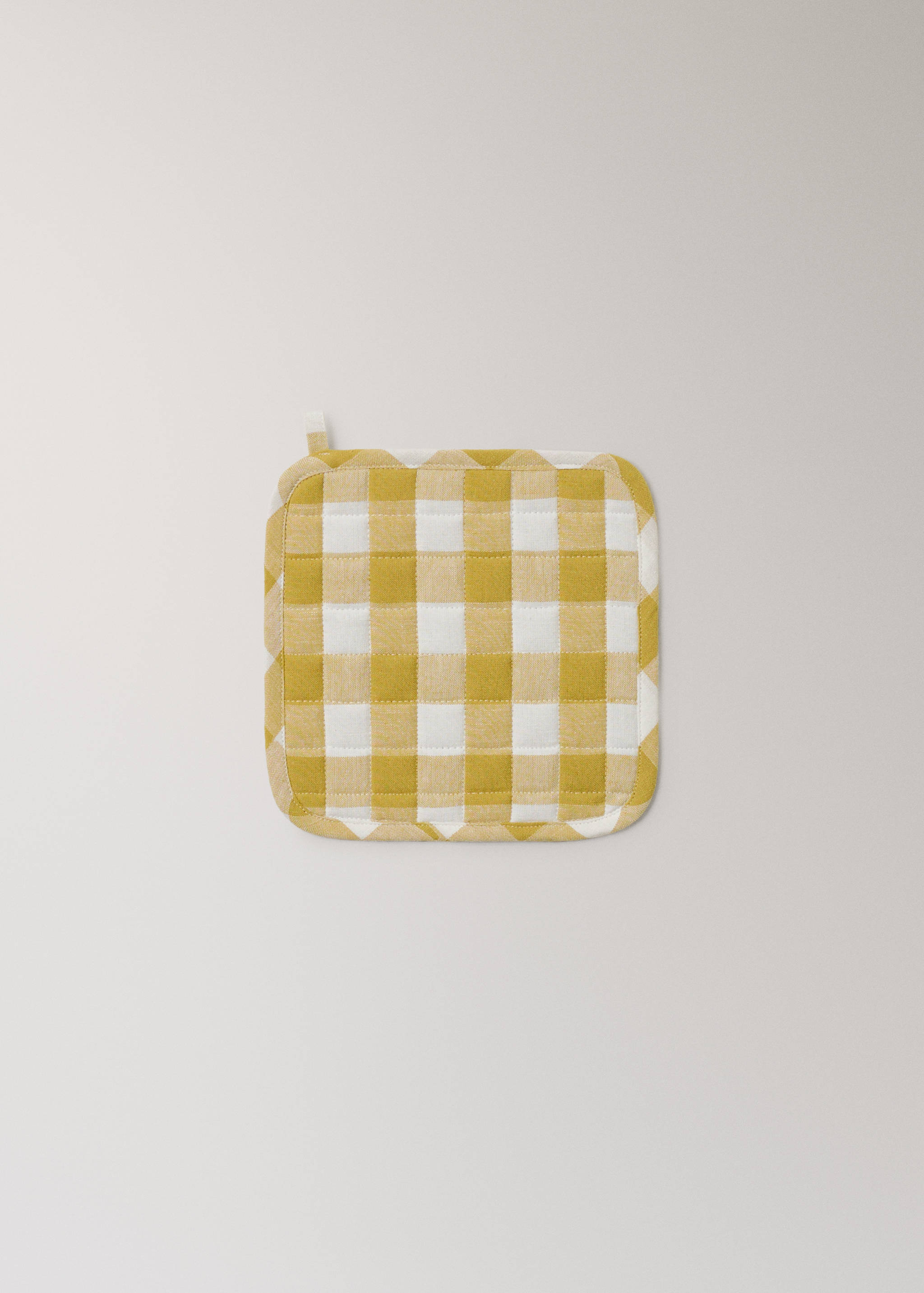 Cotton linen gingham pot holder - Article without model